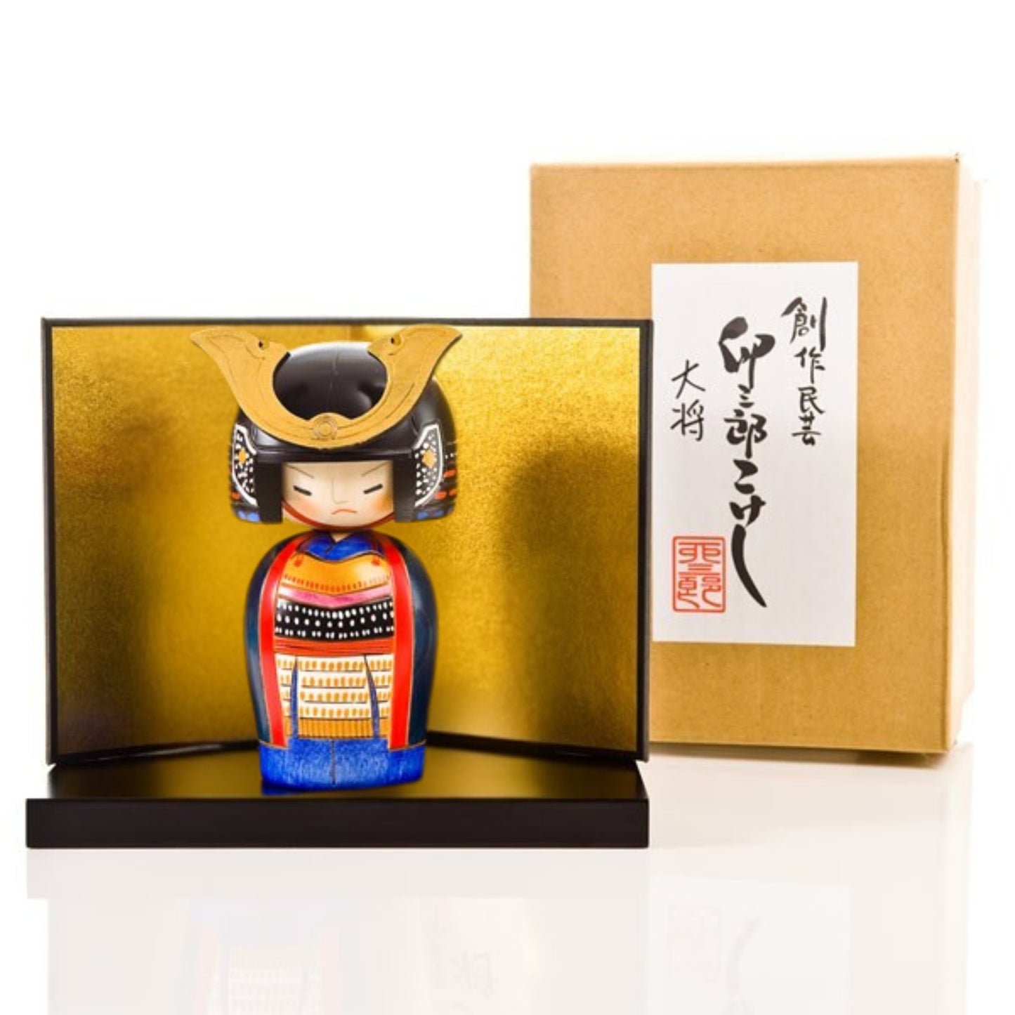 Samurai General Japanese Kokeshi Doll