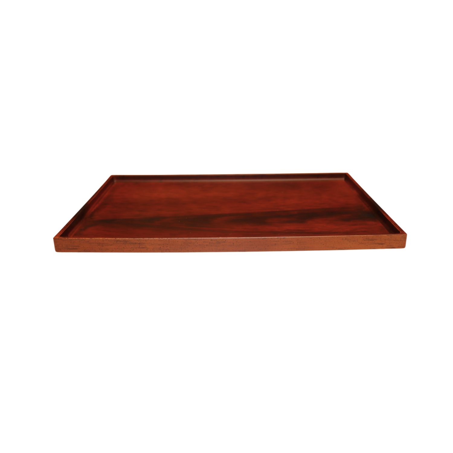 Large Brown Oblong Wood Effect Japanese Tray side