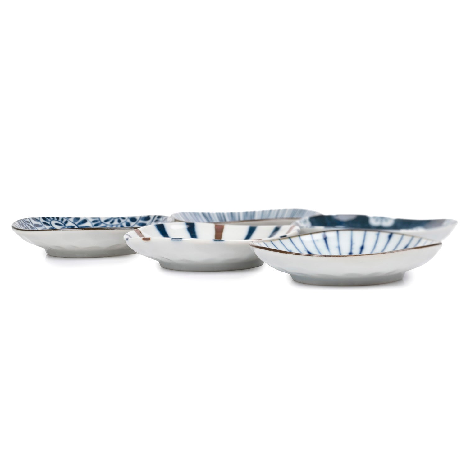 Aizome 5 Piece Japanese Mini plate Gift Set side