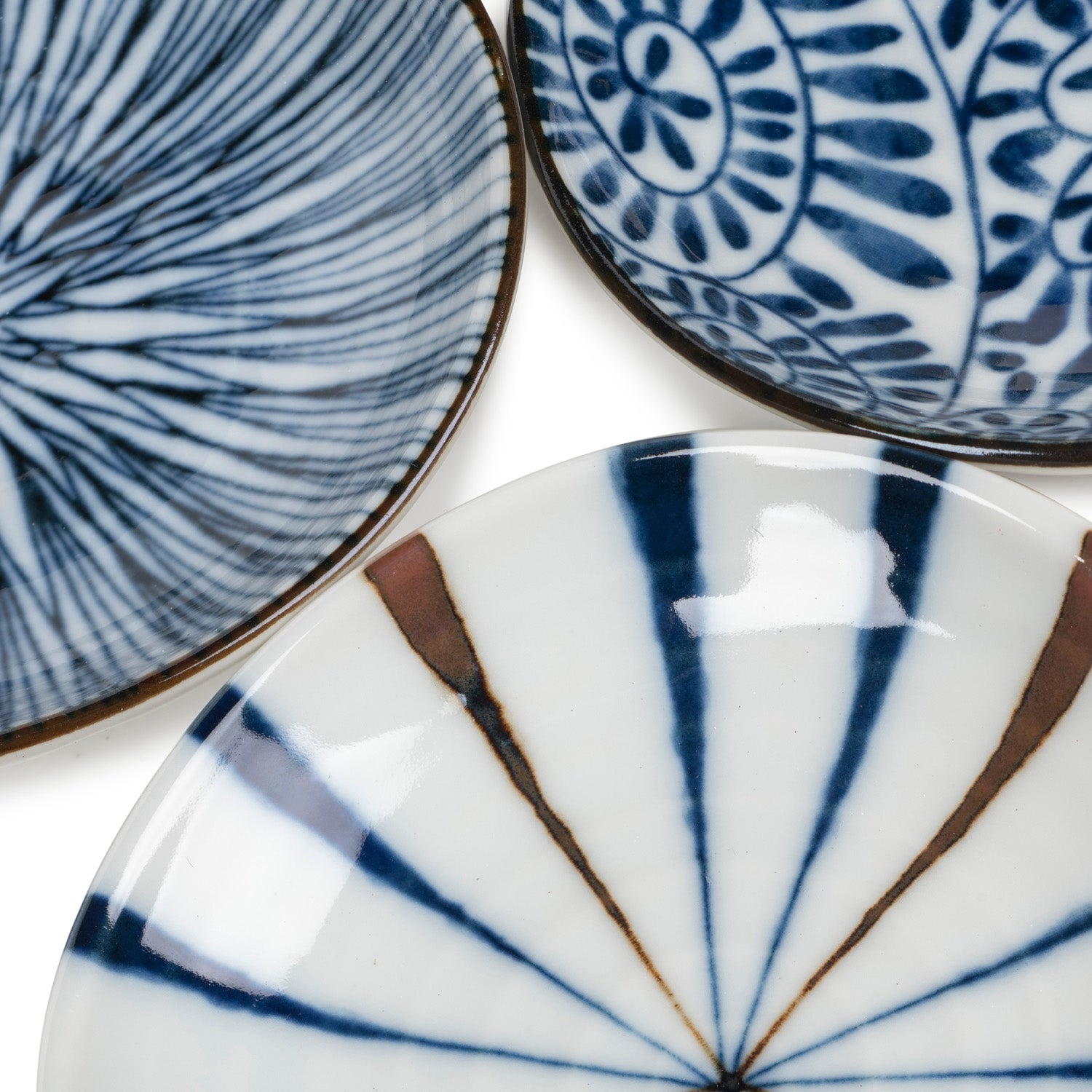Aizome 5 Piece Japanese Mini Plate Gift Set pattern detail