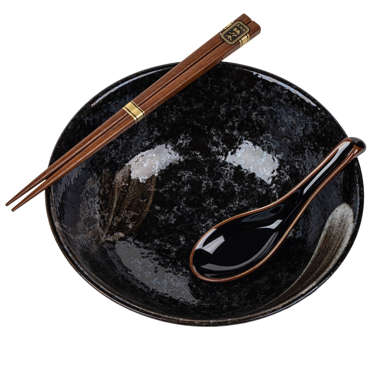 Akeyo Japanese Ramen Noodle Bowl Set bowl, soup spoon and chopsticks