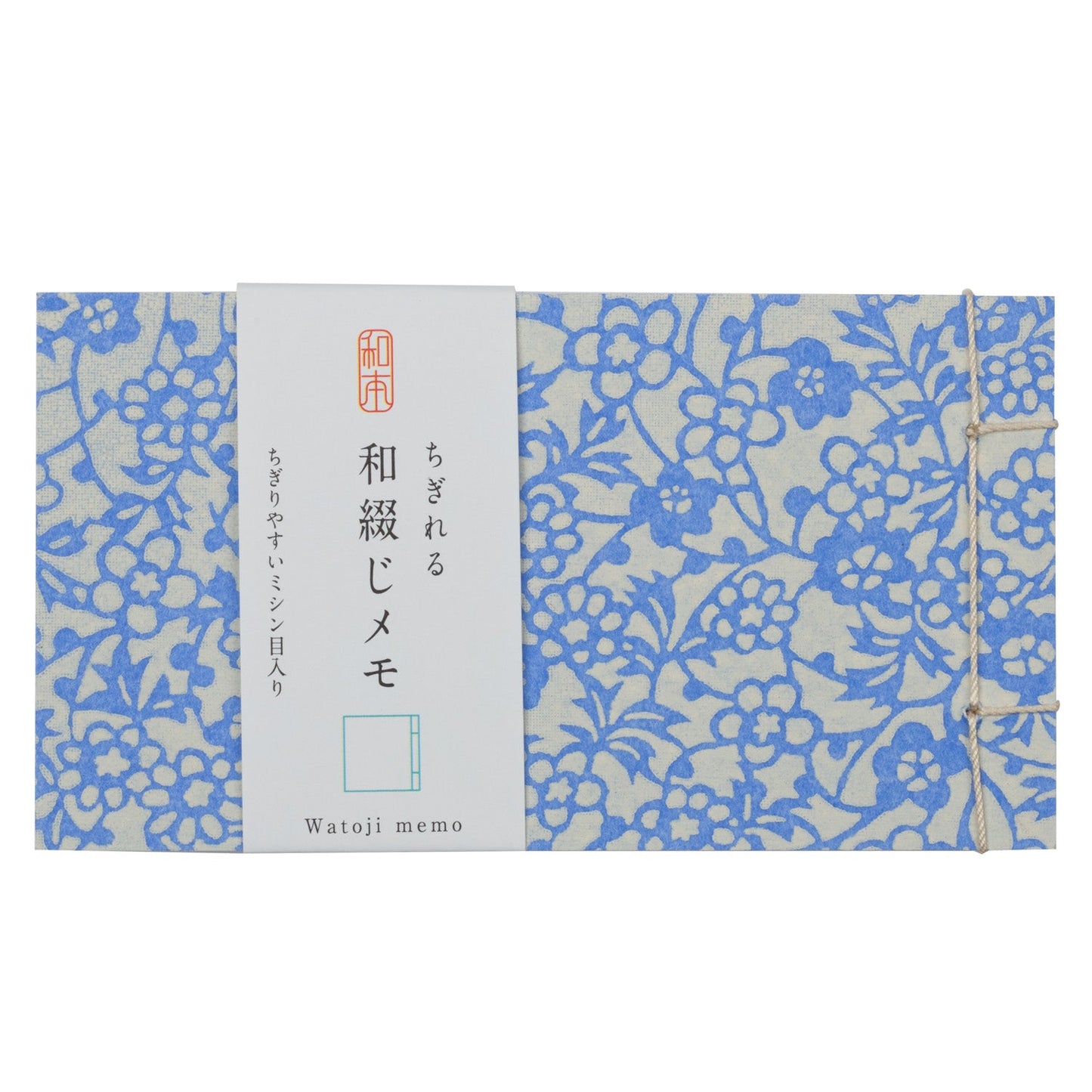 Ao Kobana Yuzen Mini Japanese Memo Pad and label