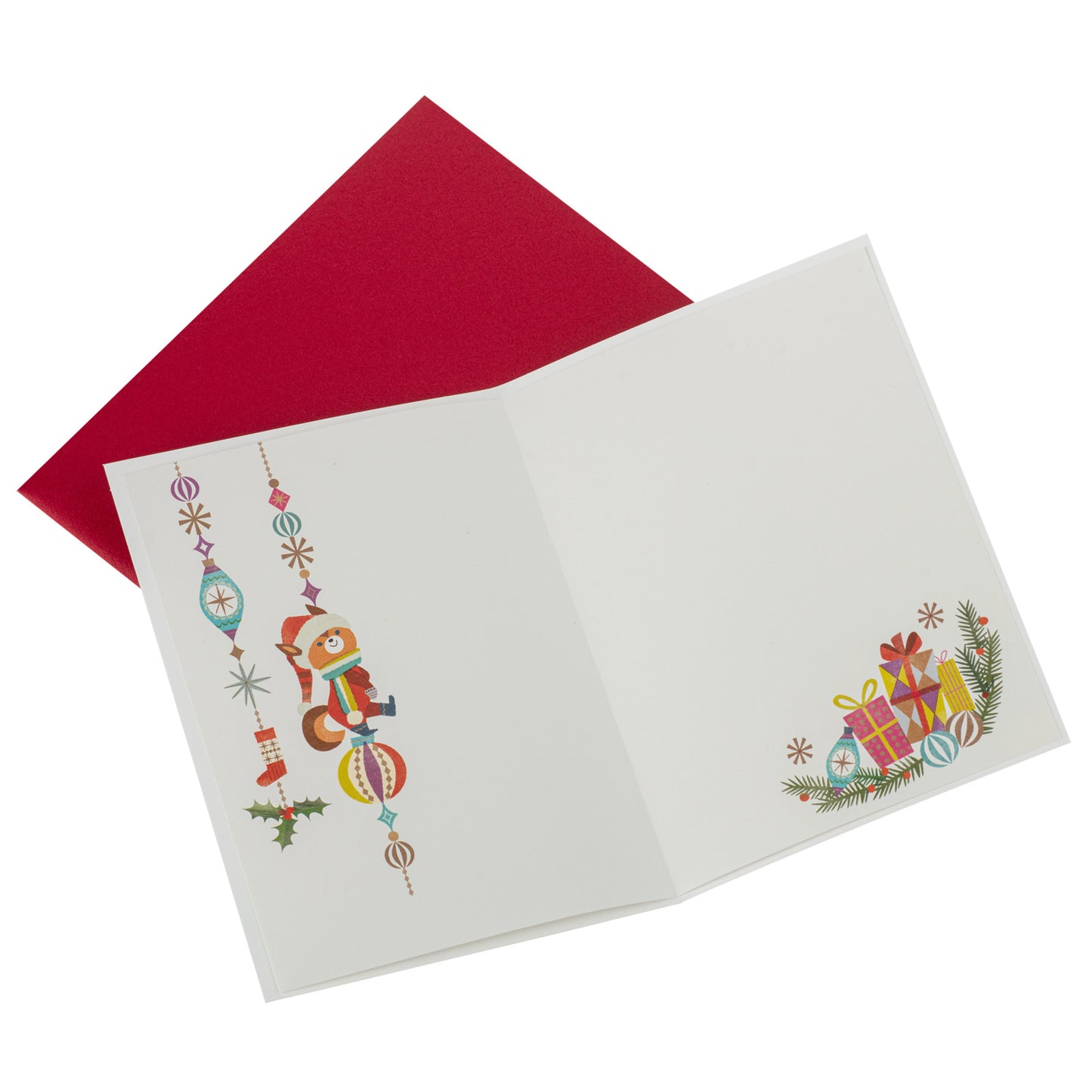 Bears and Gifts Japanese Christmas Card inside