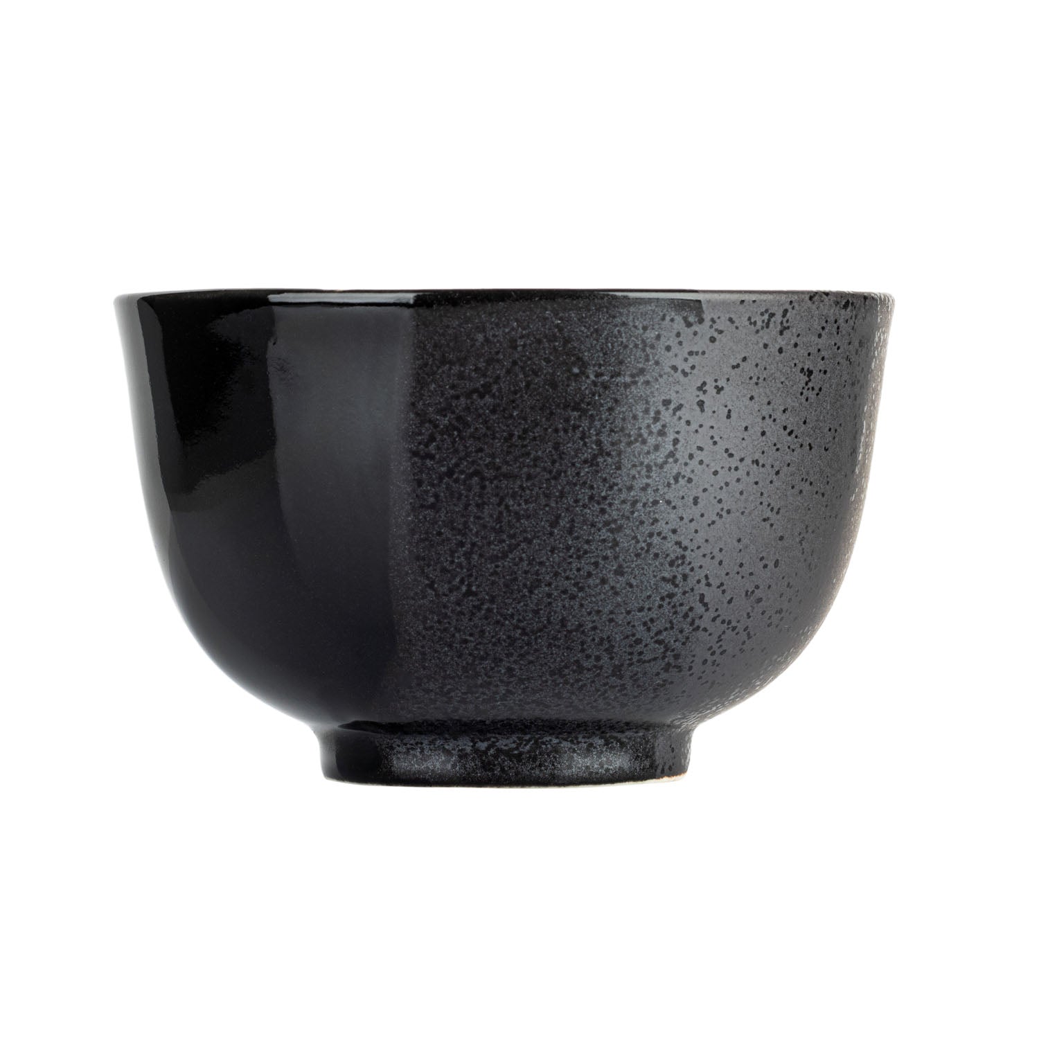 Black Nanban Traditional Japanese Tea Cup side