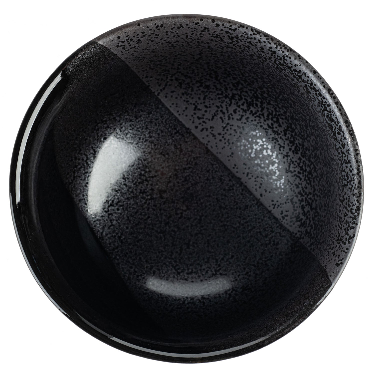 Black Nanban Traditional Japanese Tea Cup top
