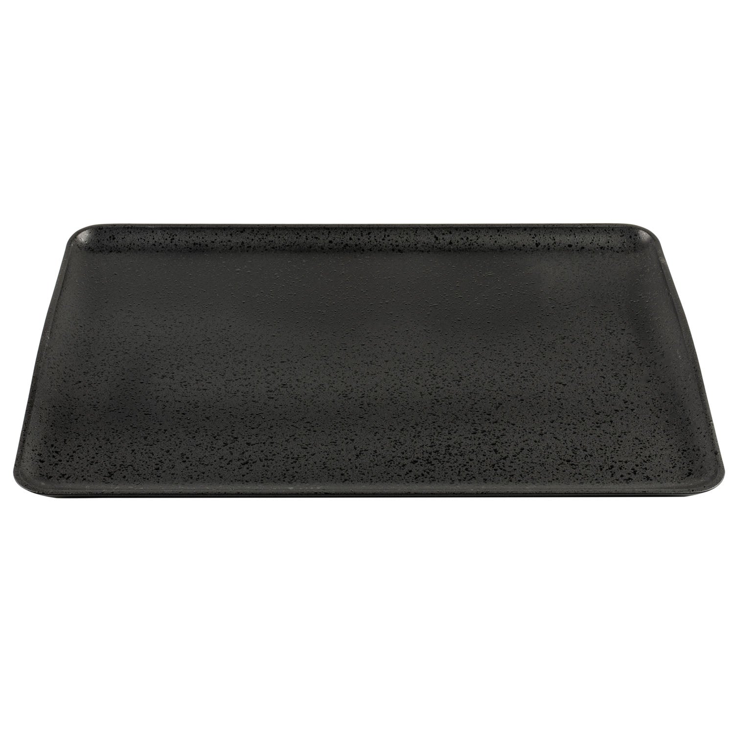Black Speckled Oblong Plastic Japanese Tray