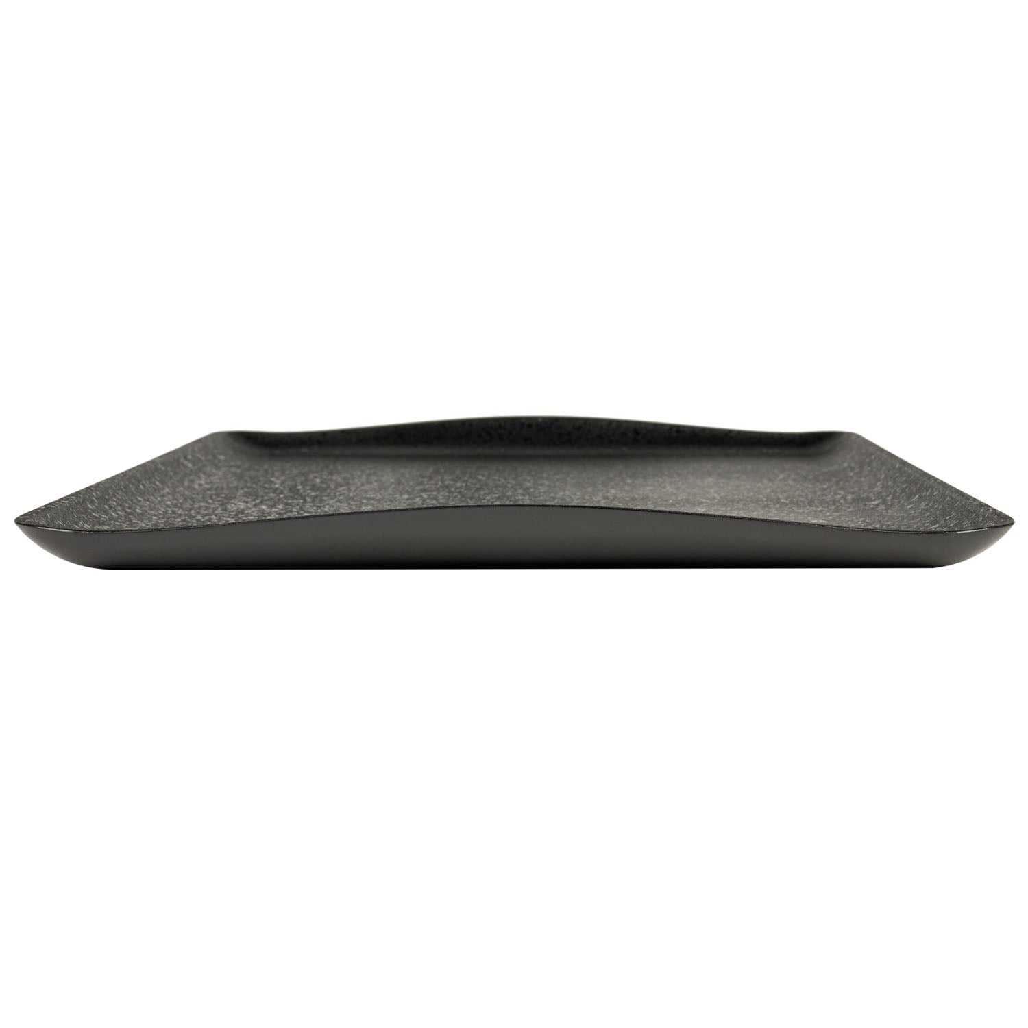 Black Speckled Oblong Plastic Japanese Tray side