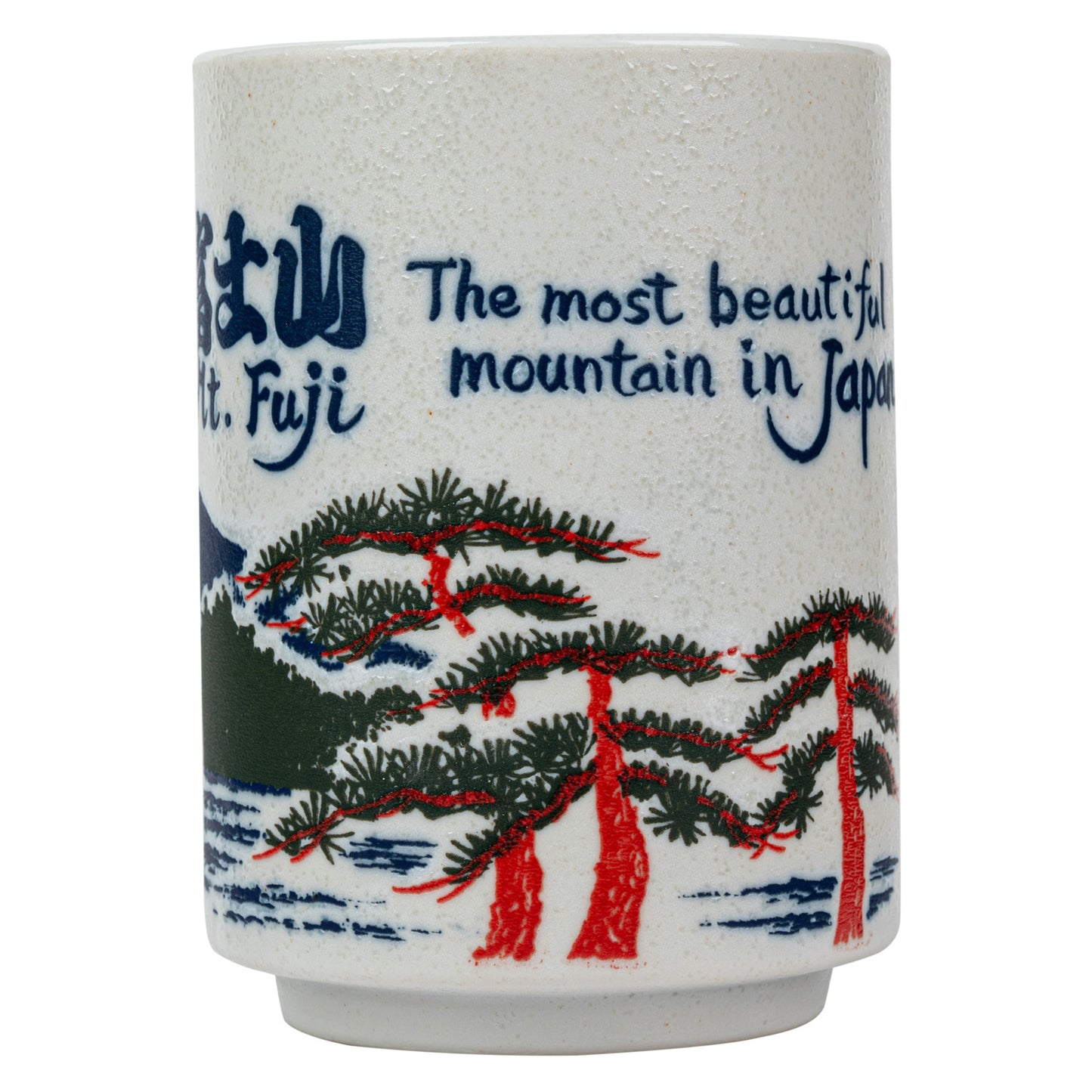 Blue Mount Fuji Japanese Tea Cup side