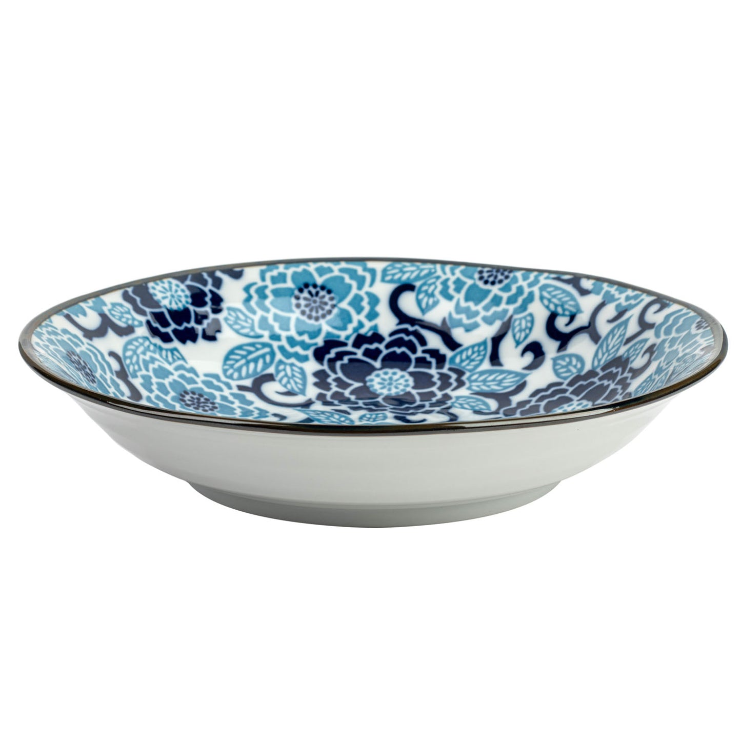 Blue Peony Japanese Bowl