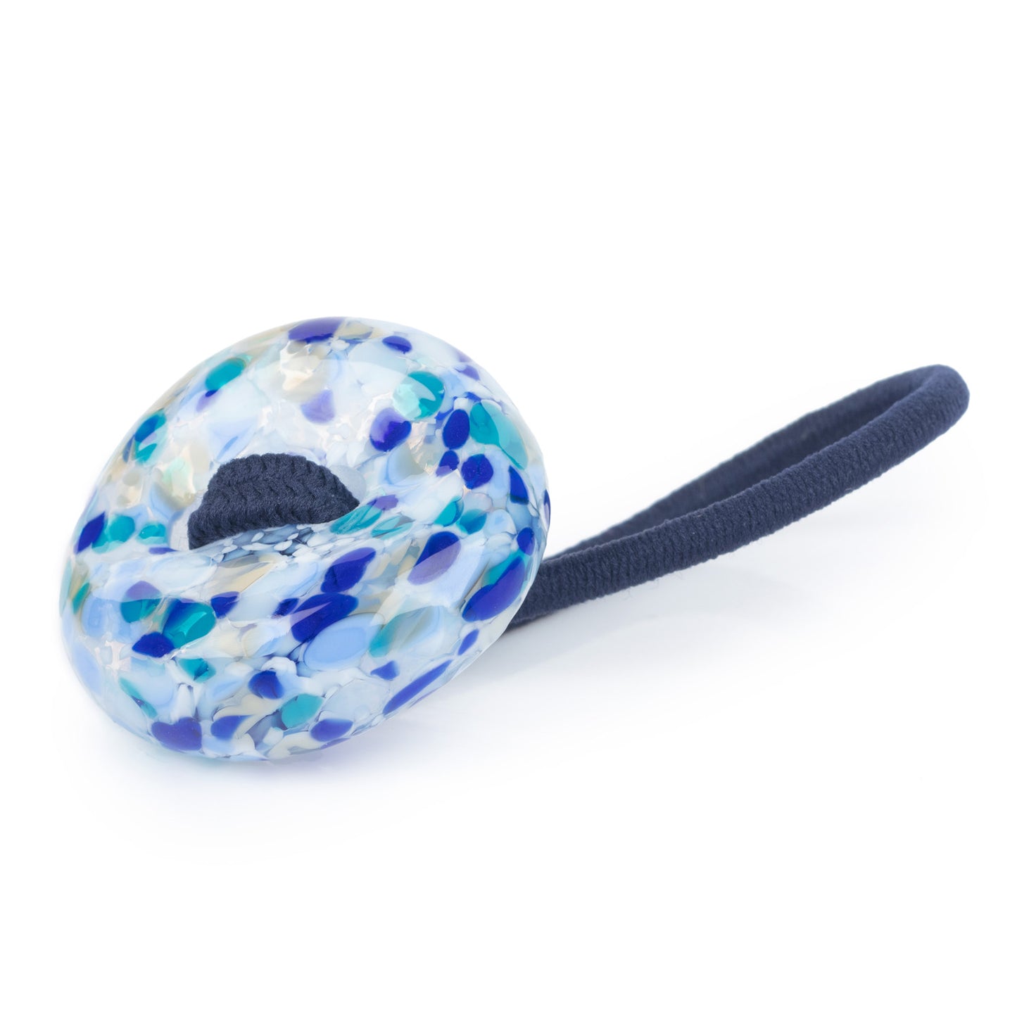 Blueberry Handmade Glass Japanese Hair Bobble detail