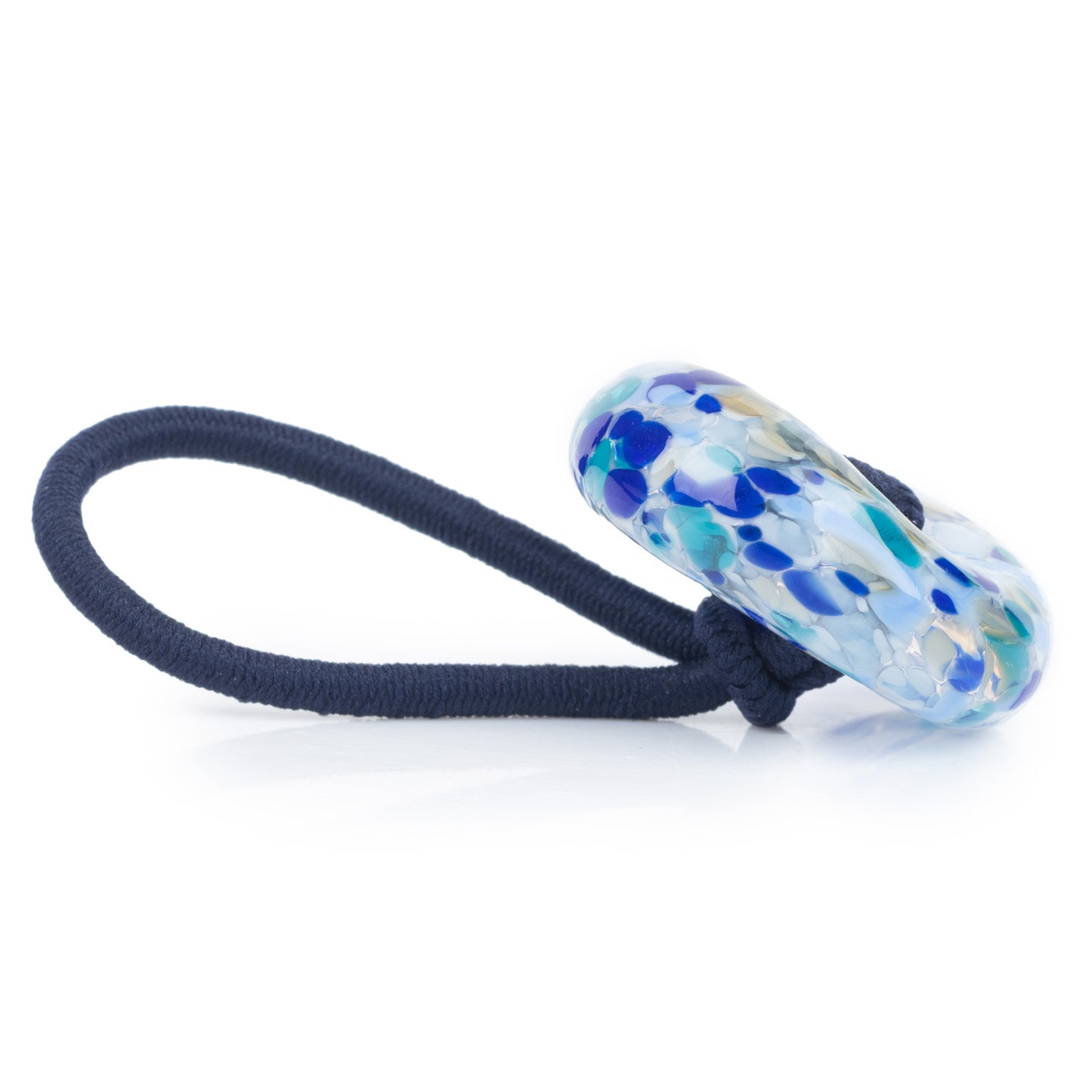 Blueberry Handmade Glass Japanese Hair Bobble side