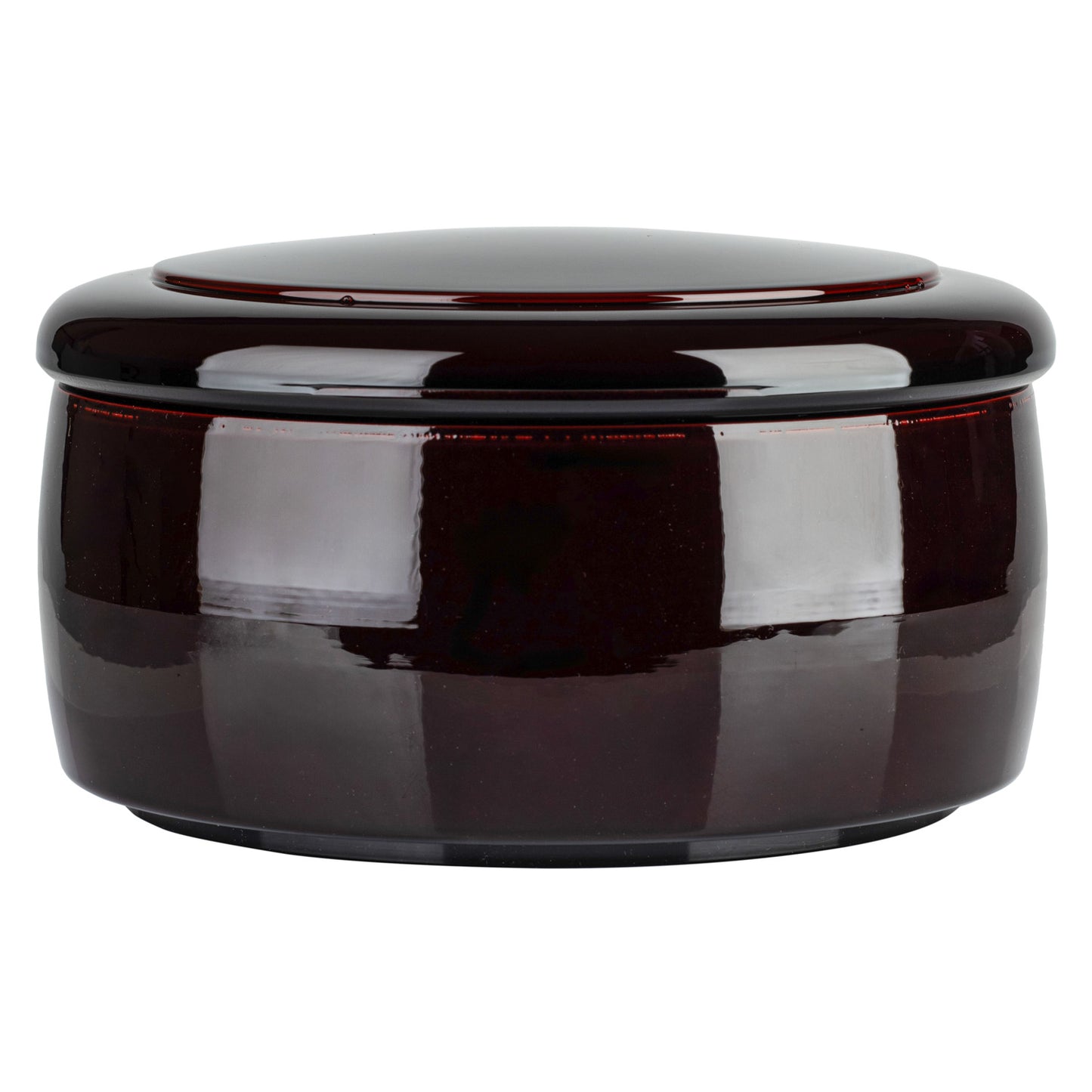 Chestnut Round Japanese Lacquer Obento Box side