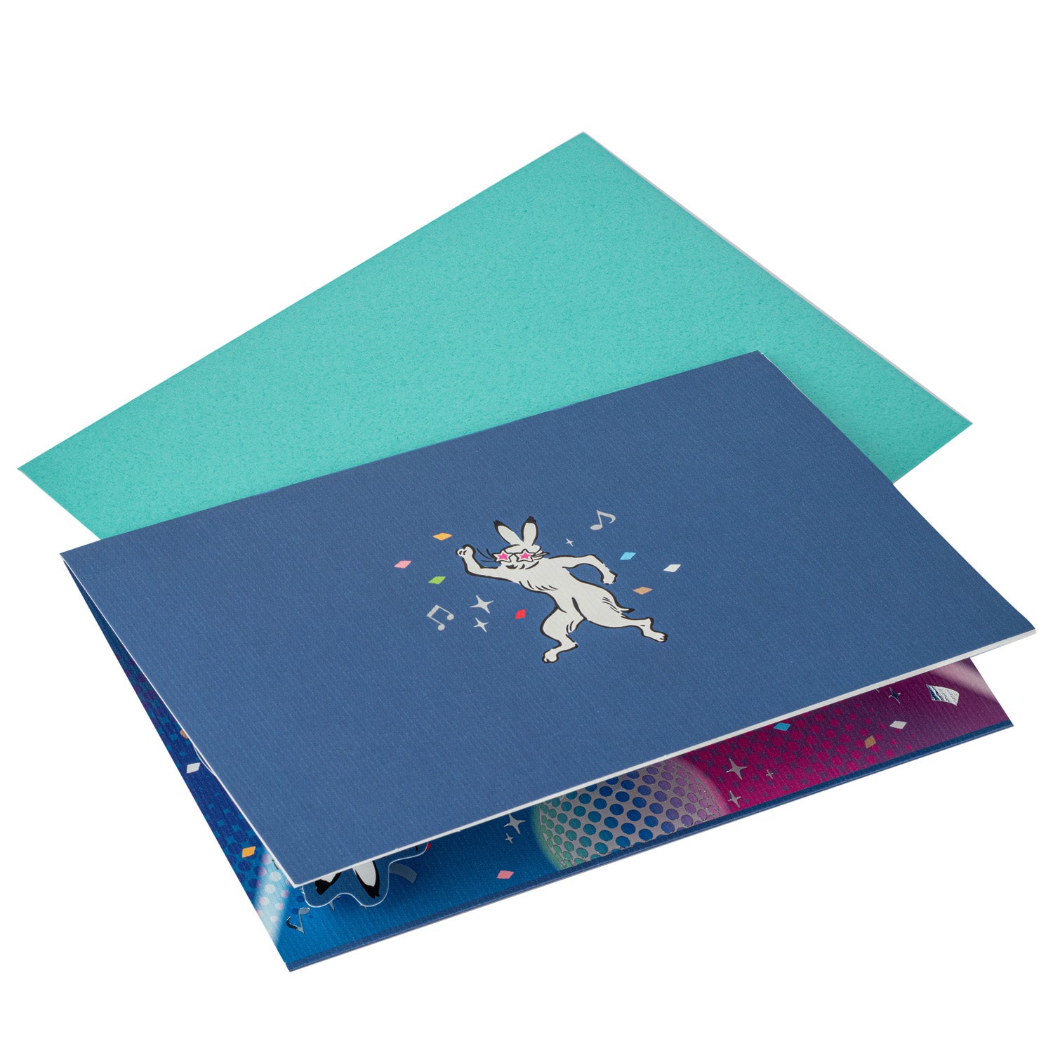 Choju Giga DJ Pop Open Japanese Birthday Card back and envelope