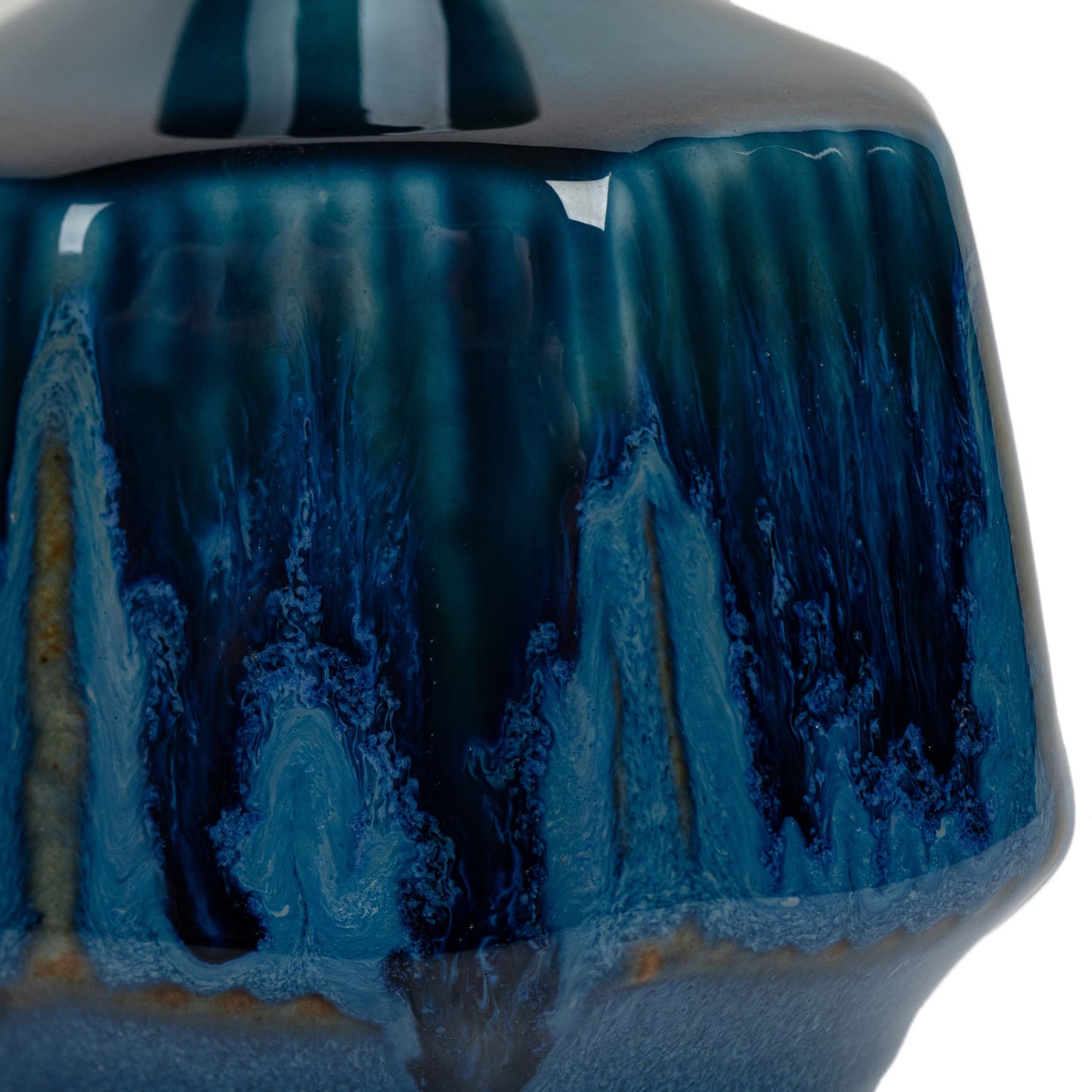 Deep Blue Waterfall Japanese Mini Vase detail