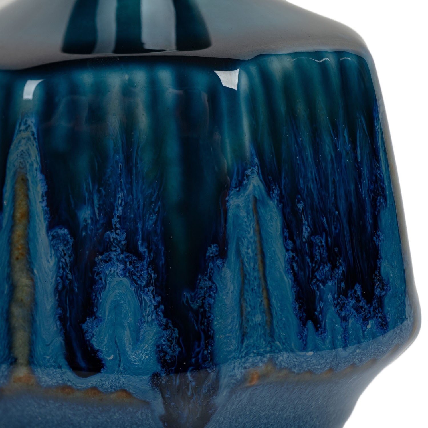 Deep Blue Waterfall Japanese Mini Vase detail
