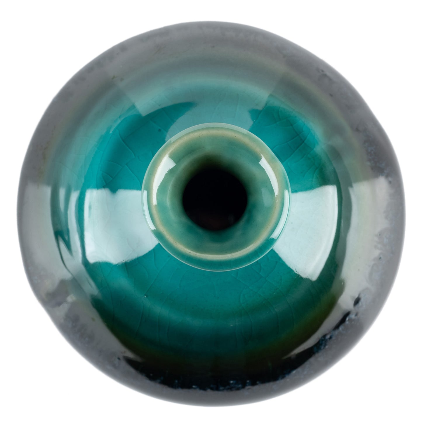 Emerald and Black Japanese Mini Vase top