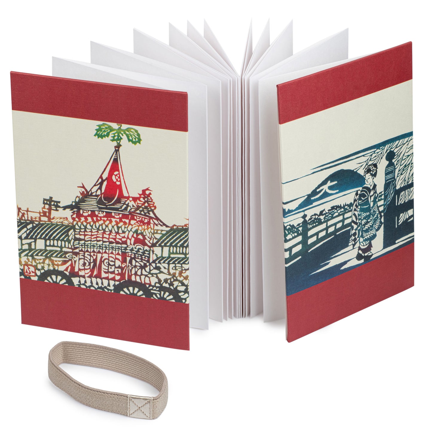 Gion Festival Kyoto Japanese Stamp Book open
