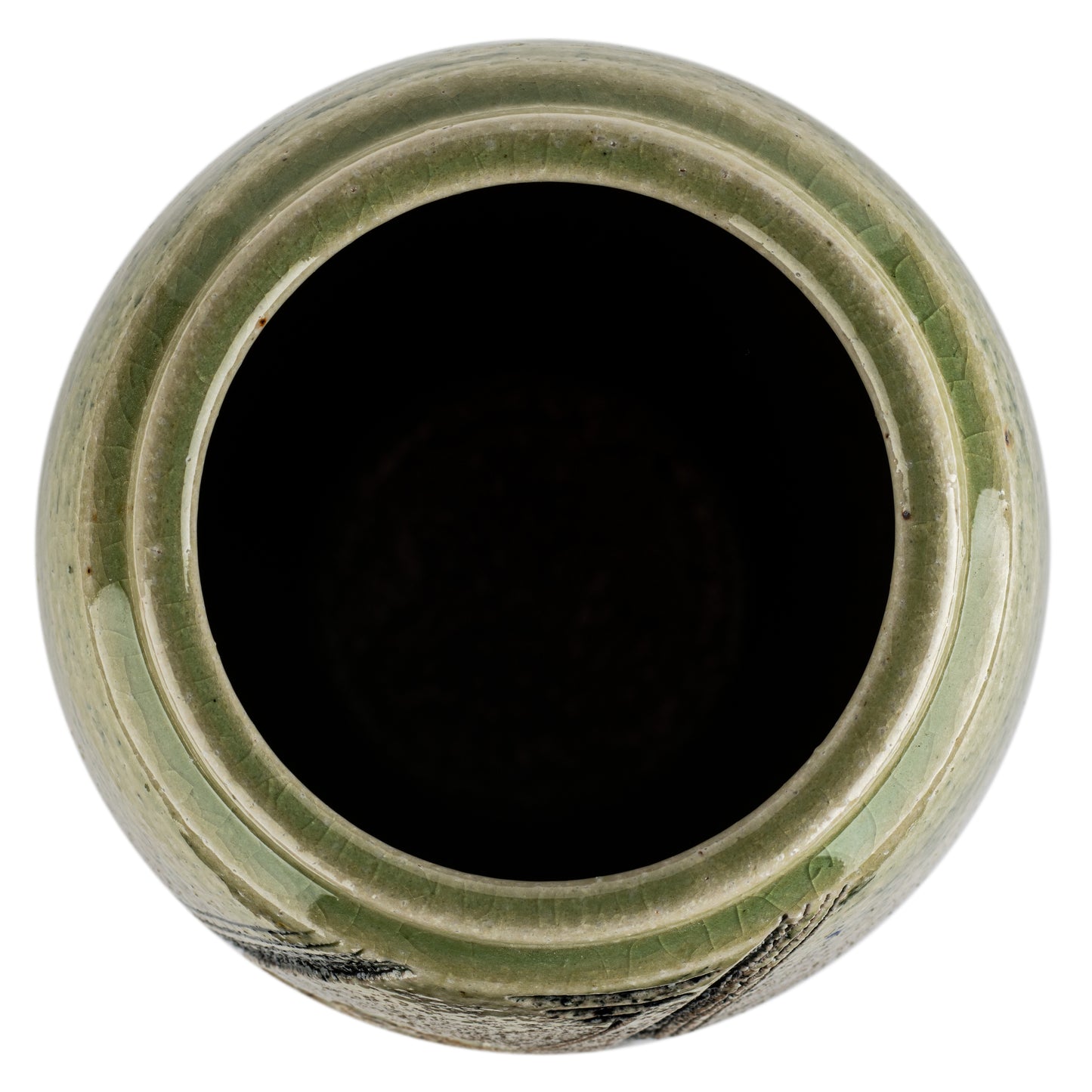 Gold Plum Japanese Ceramic Vase top