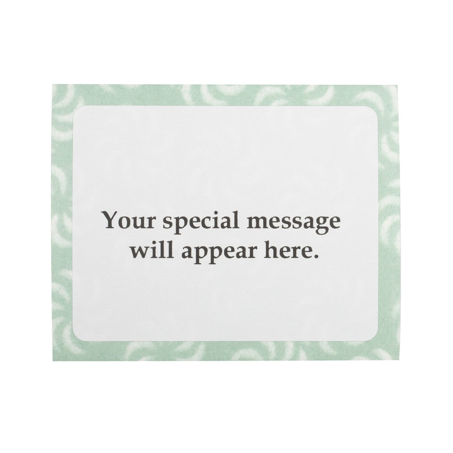 Green Echizen Washi Japanese Gift Tag message