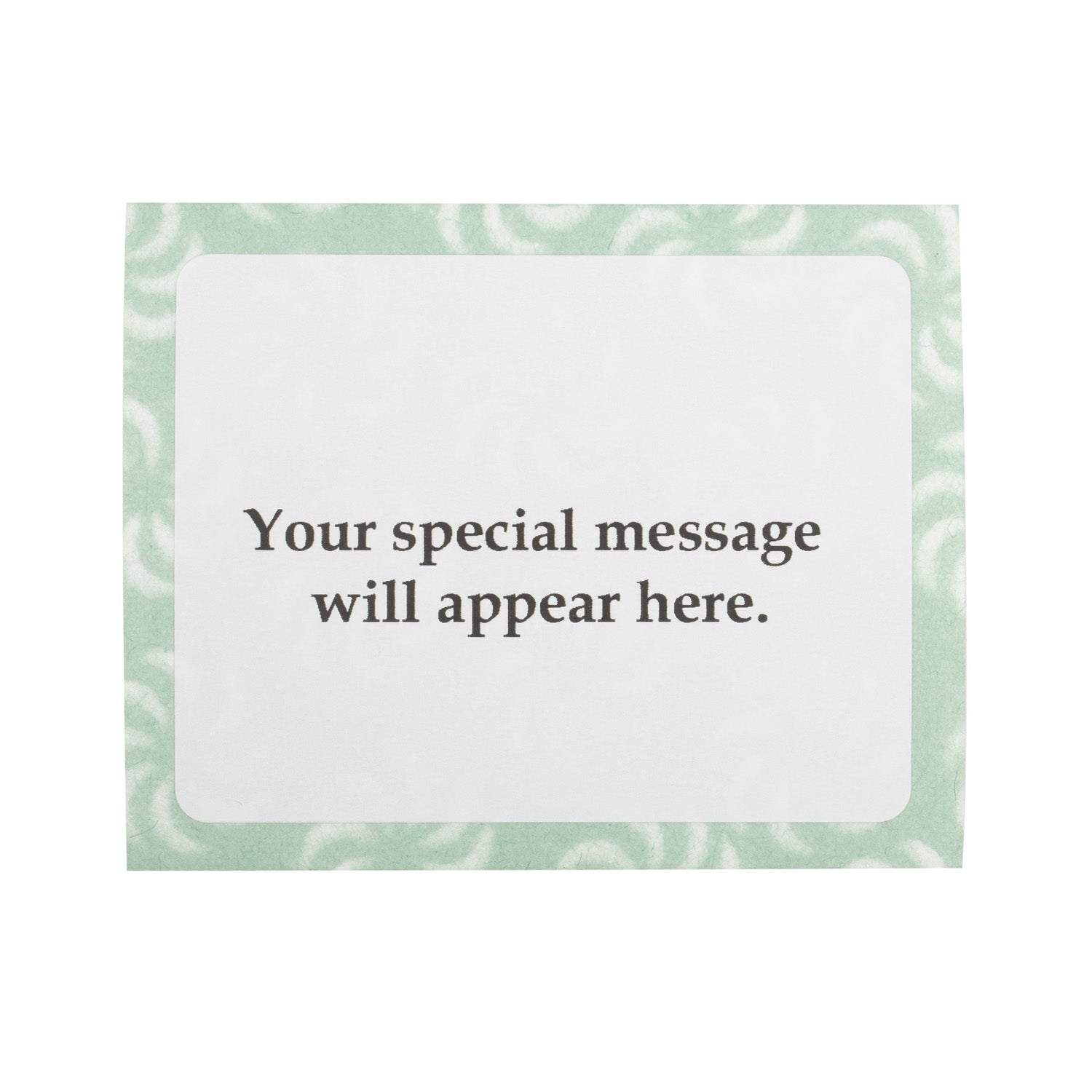 Green Echizen Washi Japanese Gift Tag message