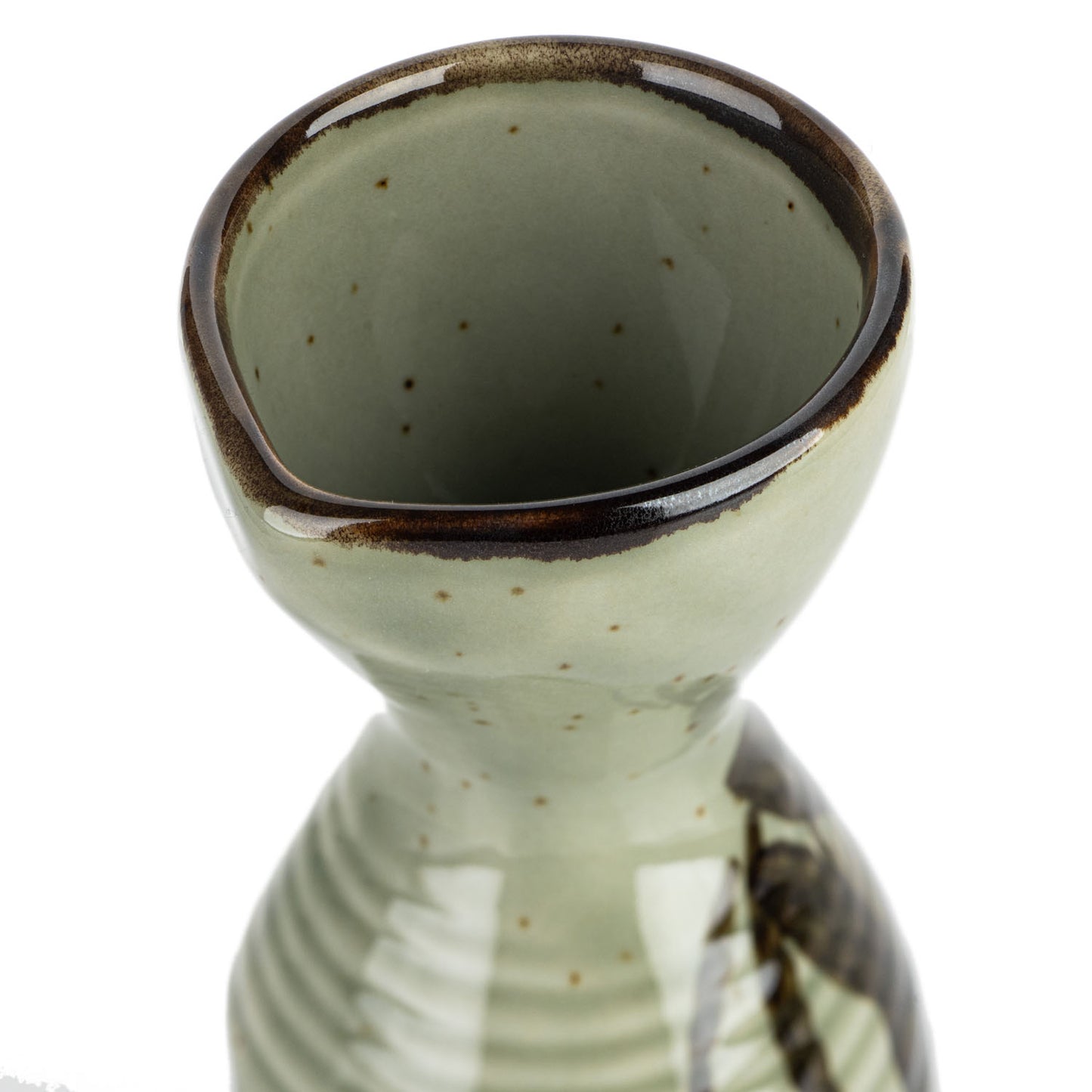 Grey Sasa Traditional Japanese Sake Jug rim