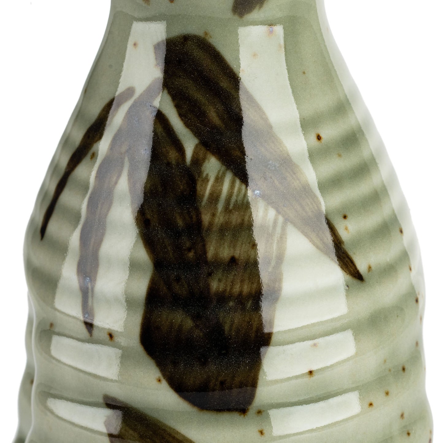 Grey Sasa Traditional Japanese Sake Jug detail