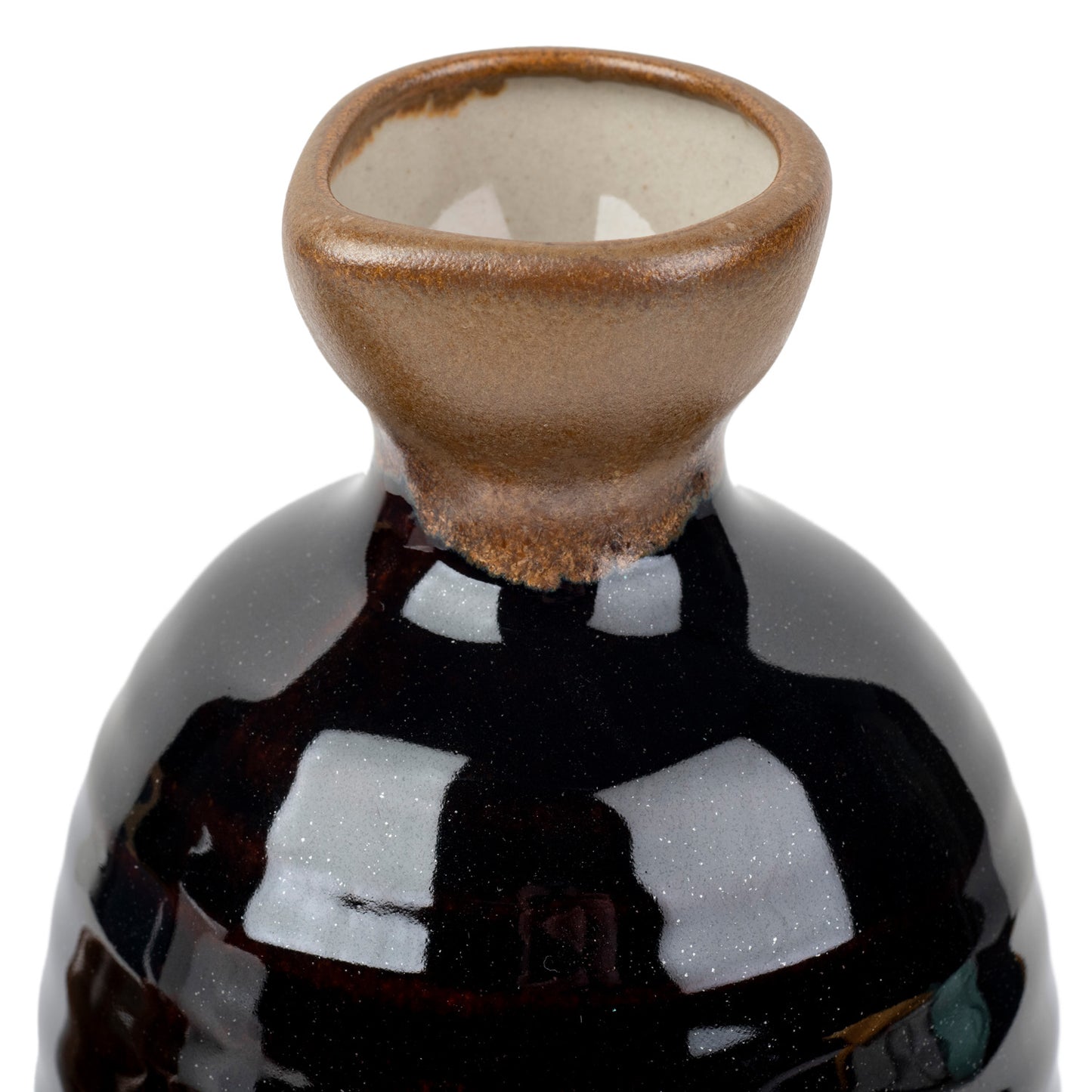 Happiness Japanese Sake Pot and Cup Set neck