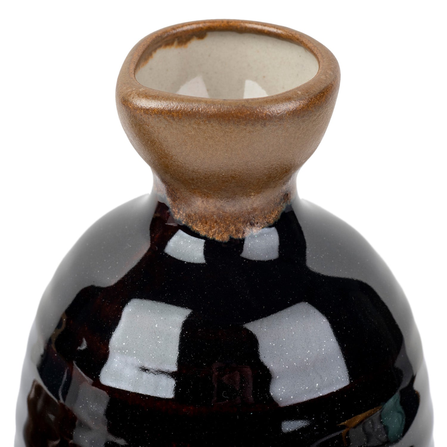 Happiness Japanese Sake Pot and Cup Set neck