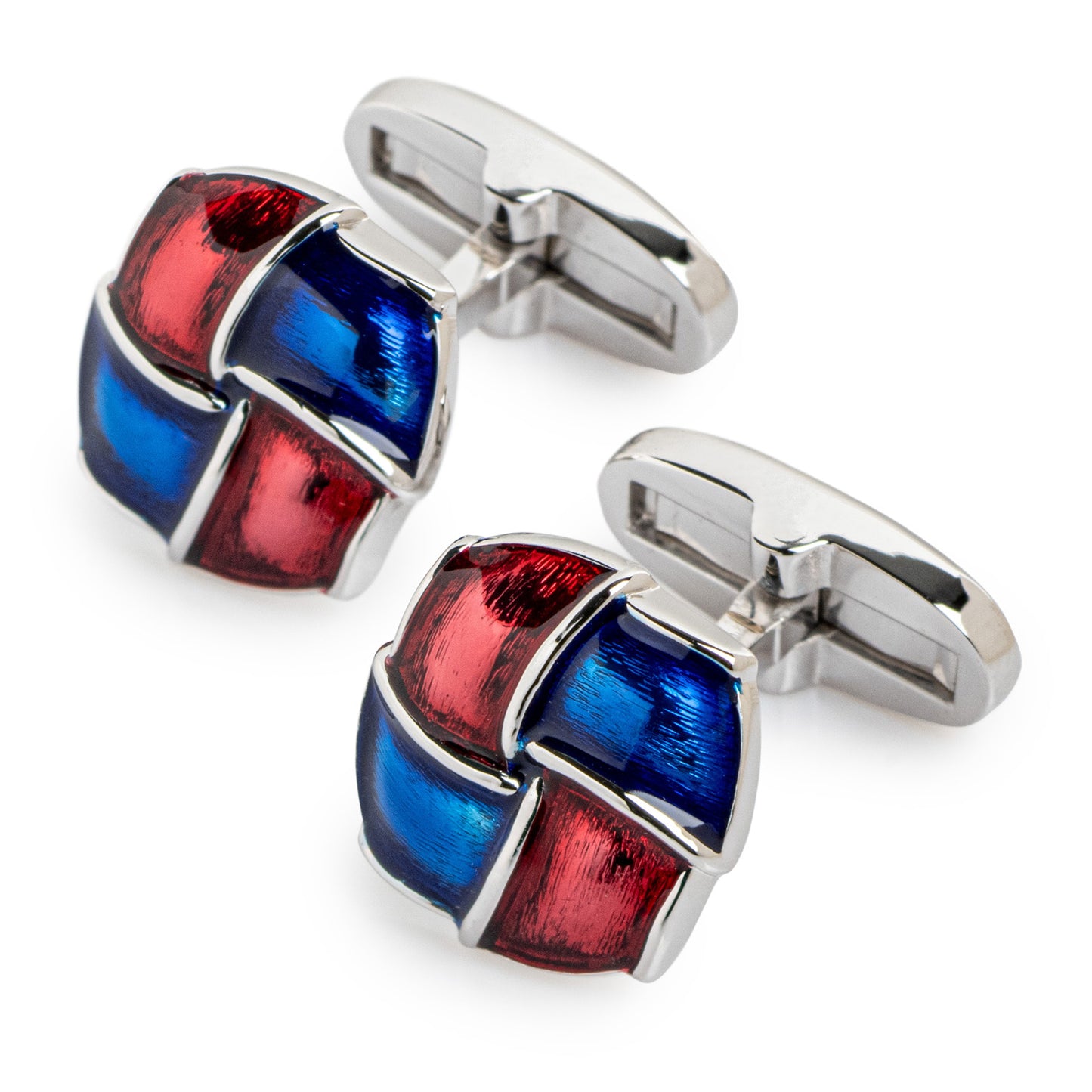 Harajuku Blue and Red Japanese Cufflinks