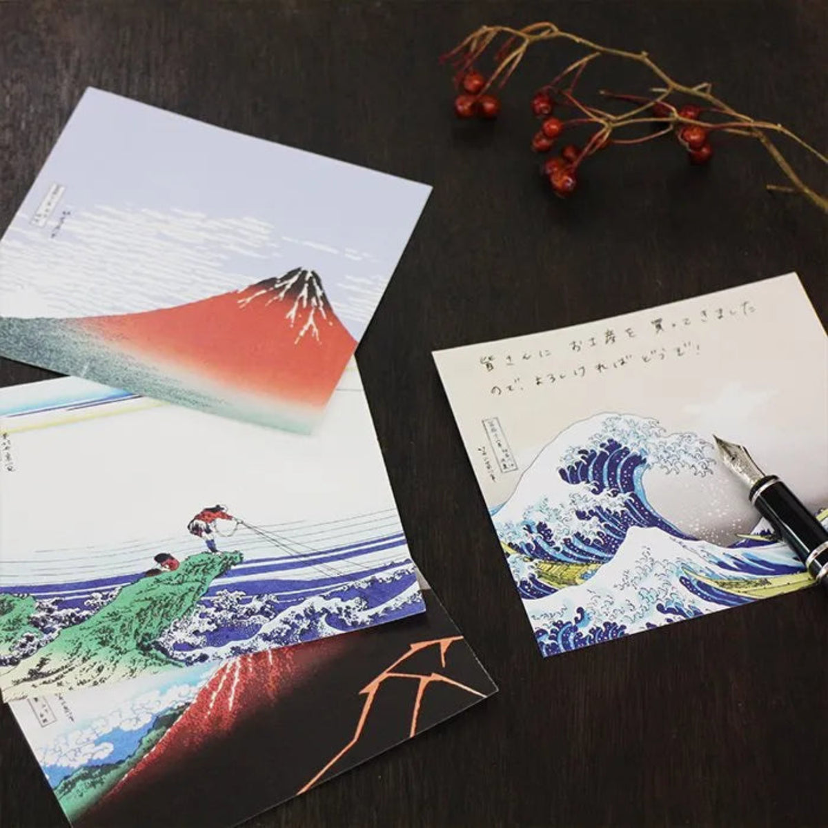 Hokusai Small Japanese Memo Pad lifestyle