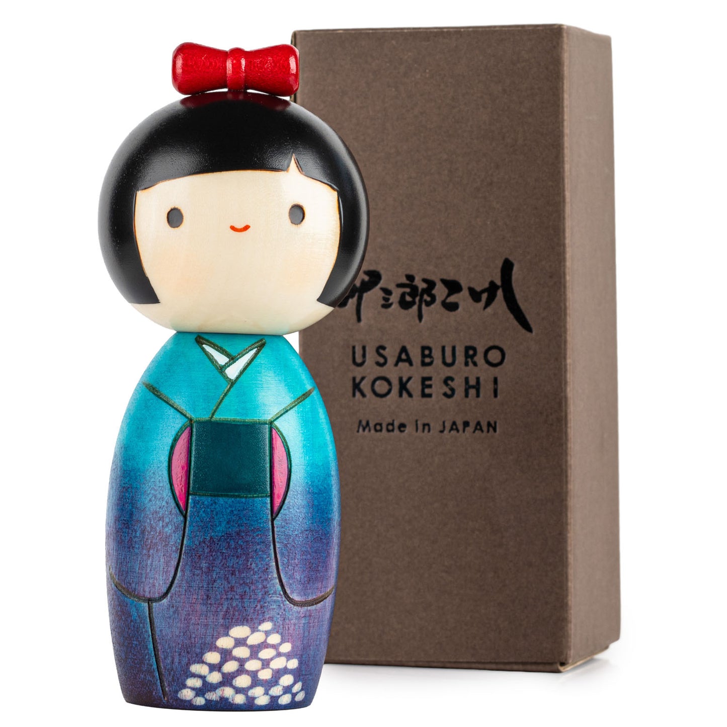 Hydrangea Japanese Kokeshi Doll and gift box