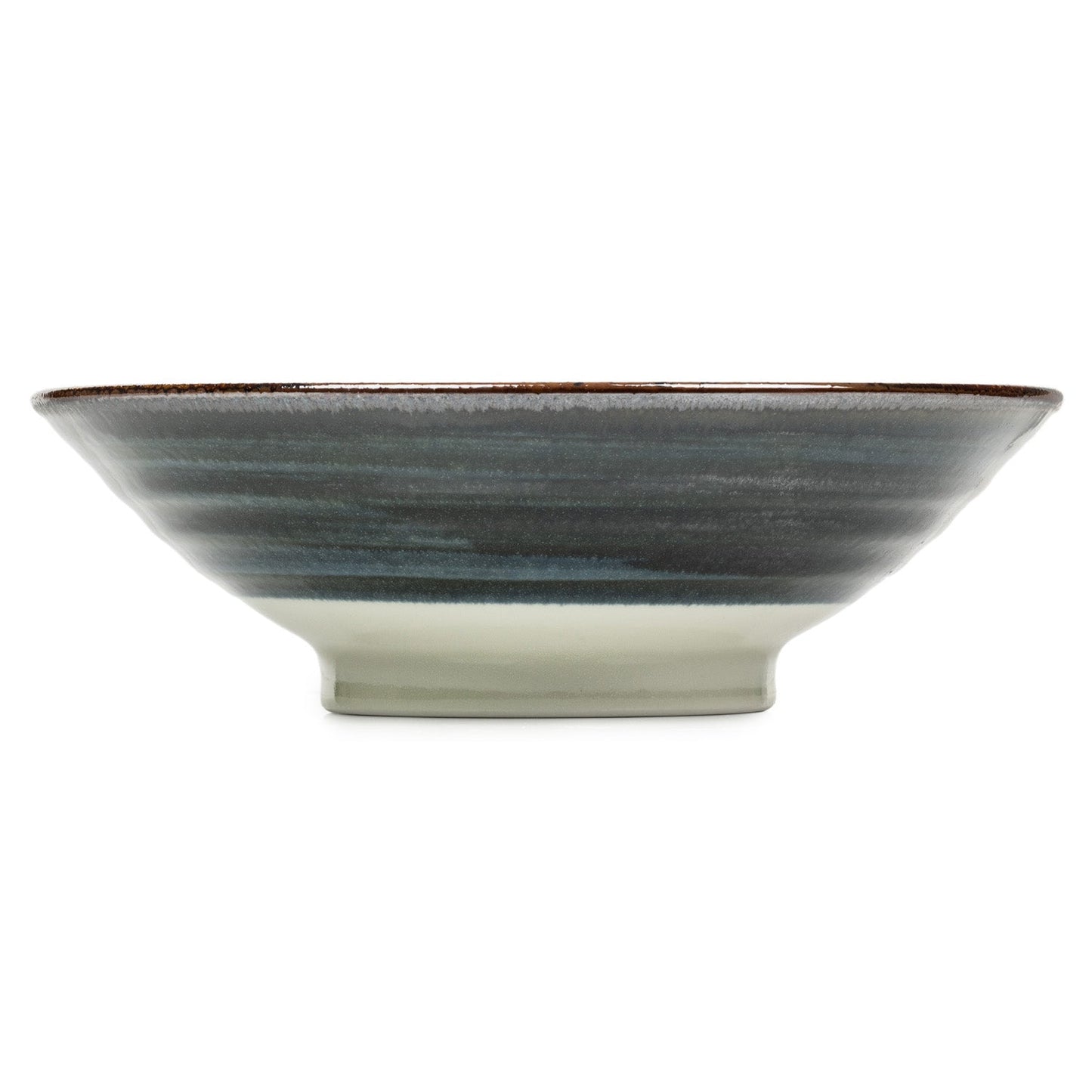 Indigo Blue Floral Large Japanese Serving Bowl