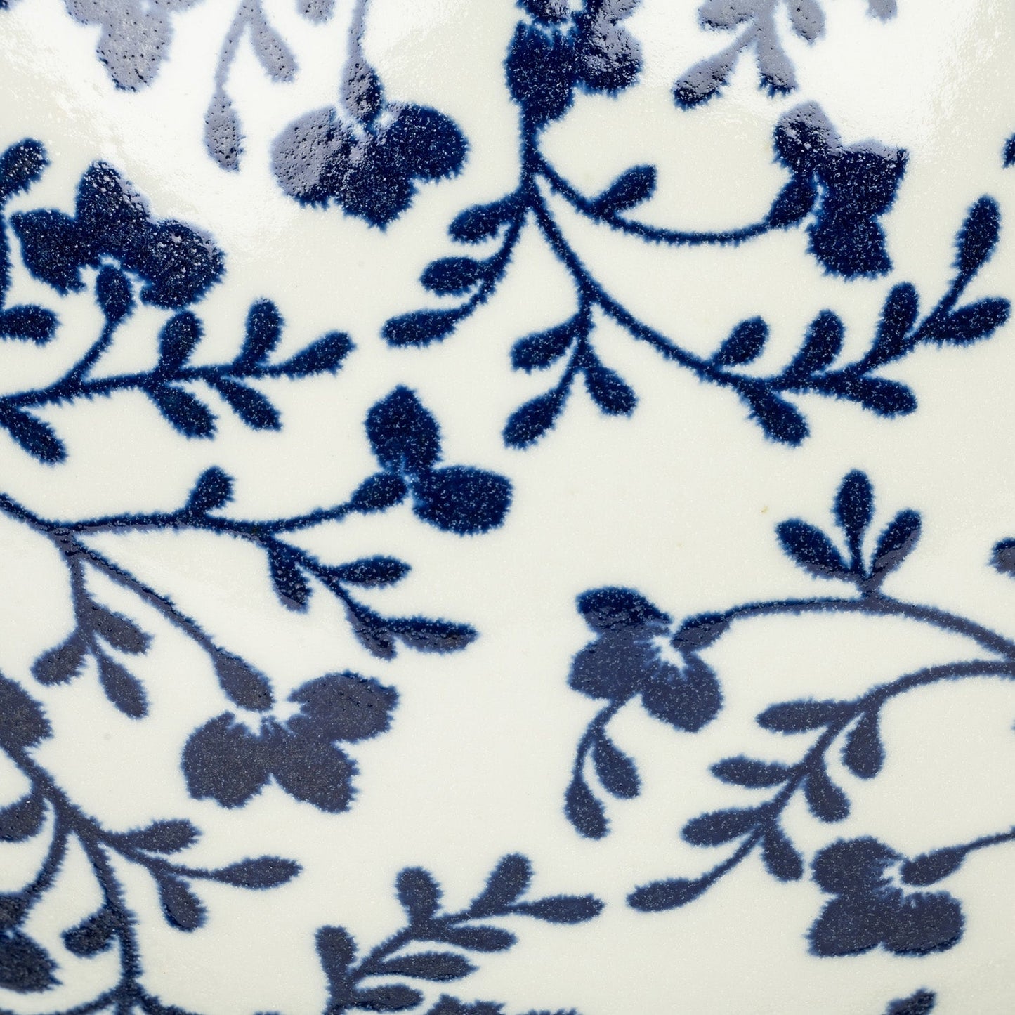 Indigo Blue Floral Large Japanese Serving Bowl