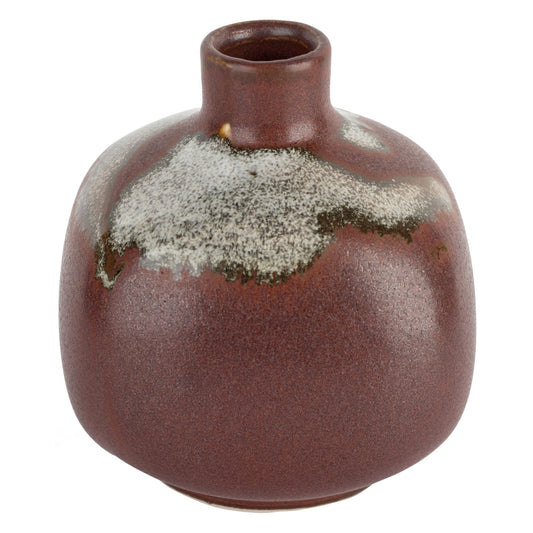 Iron Red Japanese Mini Vase