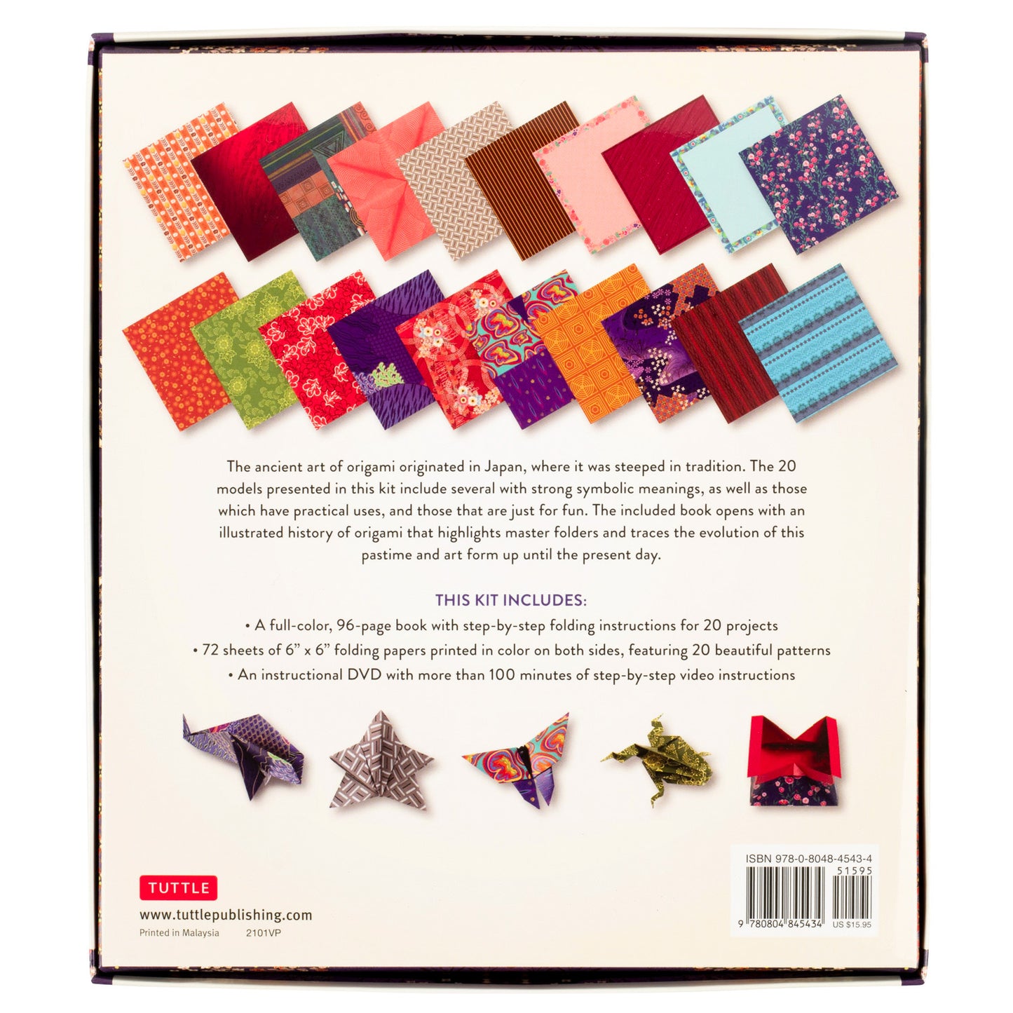 Japanese Origami for Beginners Kit back