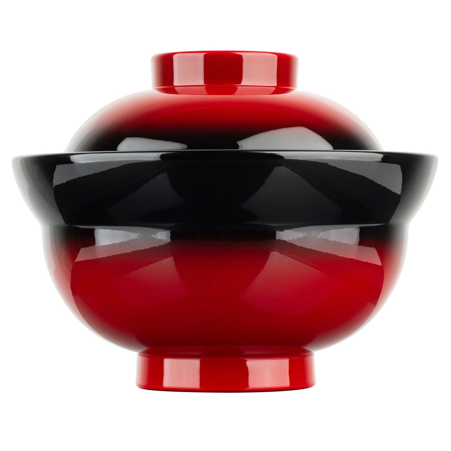 Kagami Large Japanese Lacquer Bowl and Lid side