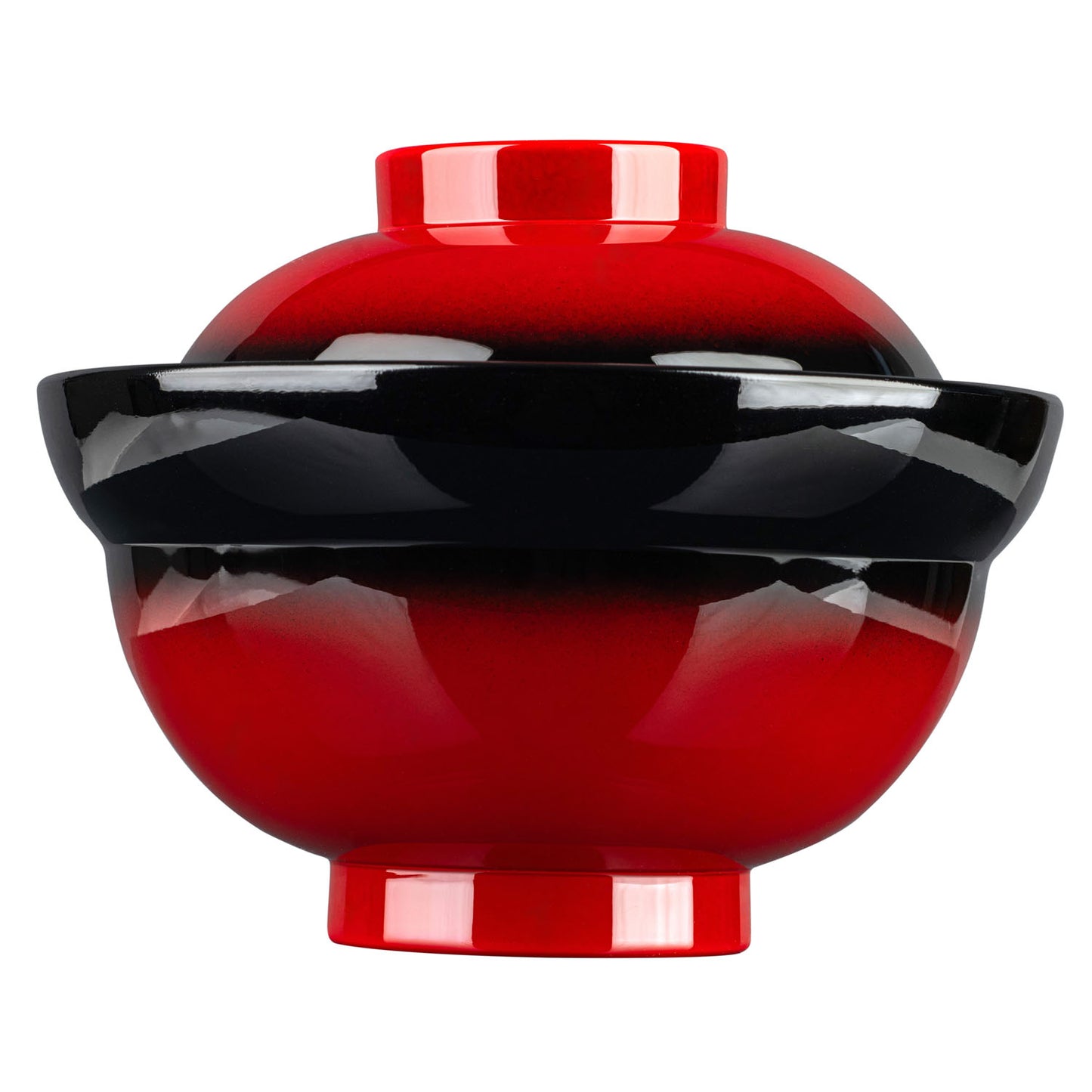 Kagami Large Japanese Lacquer Bowl and Lid side