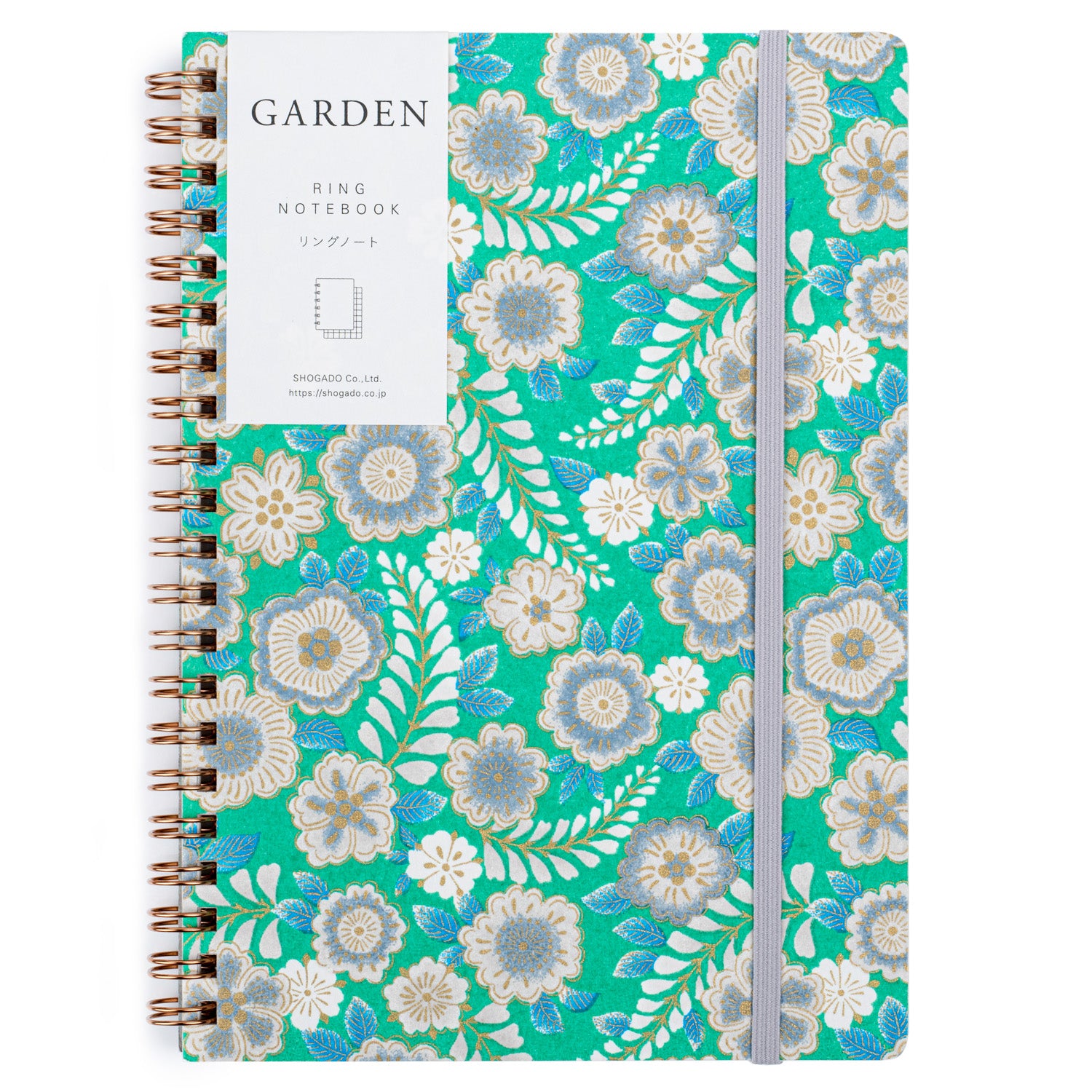 Kairakuen Garden Yuzen Washi Japanese Notebook and label