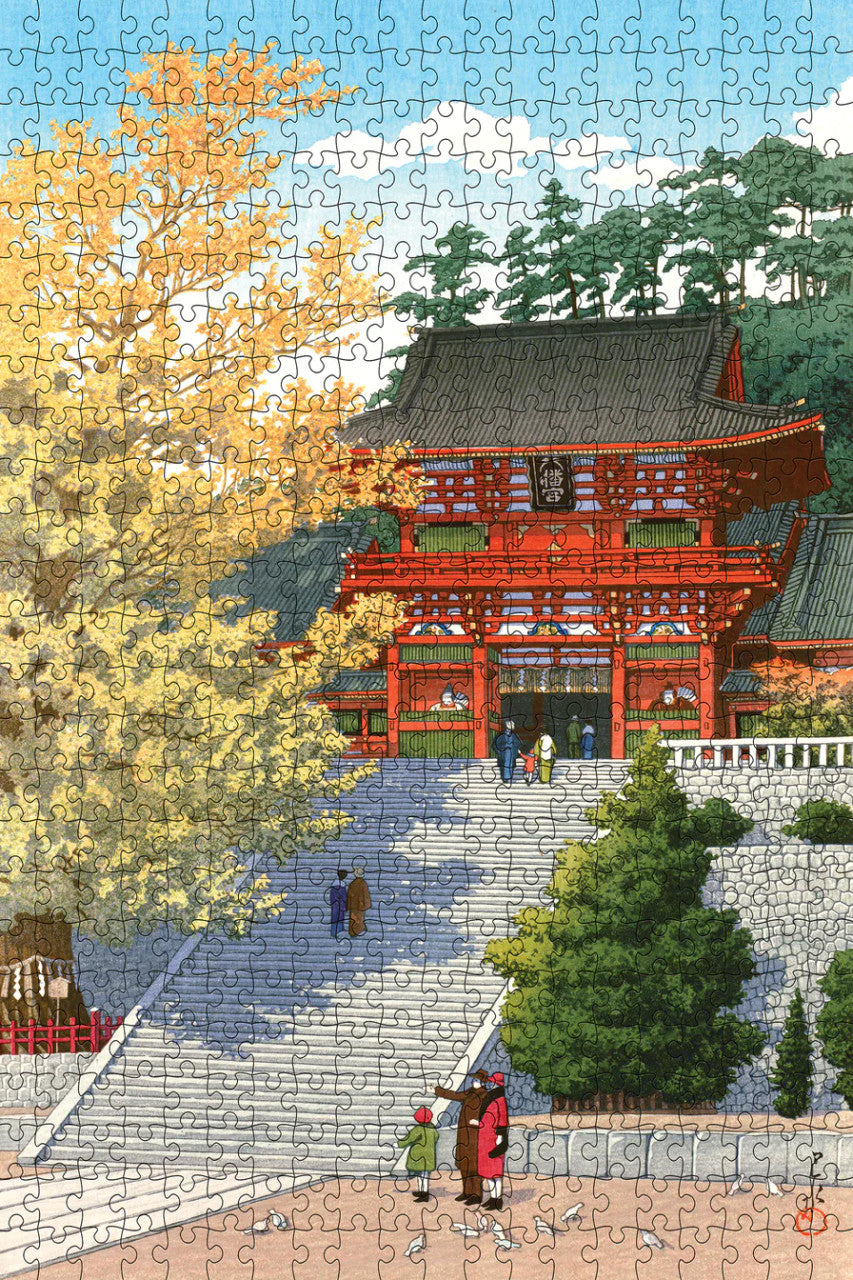 Kawase Hasui Tsurugaoka Hachiman Shrine 500 pce Puzzle detail