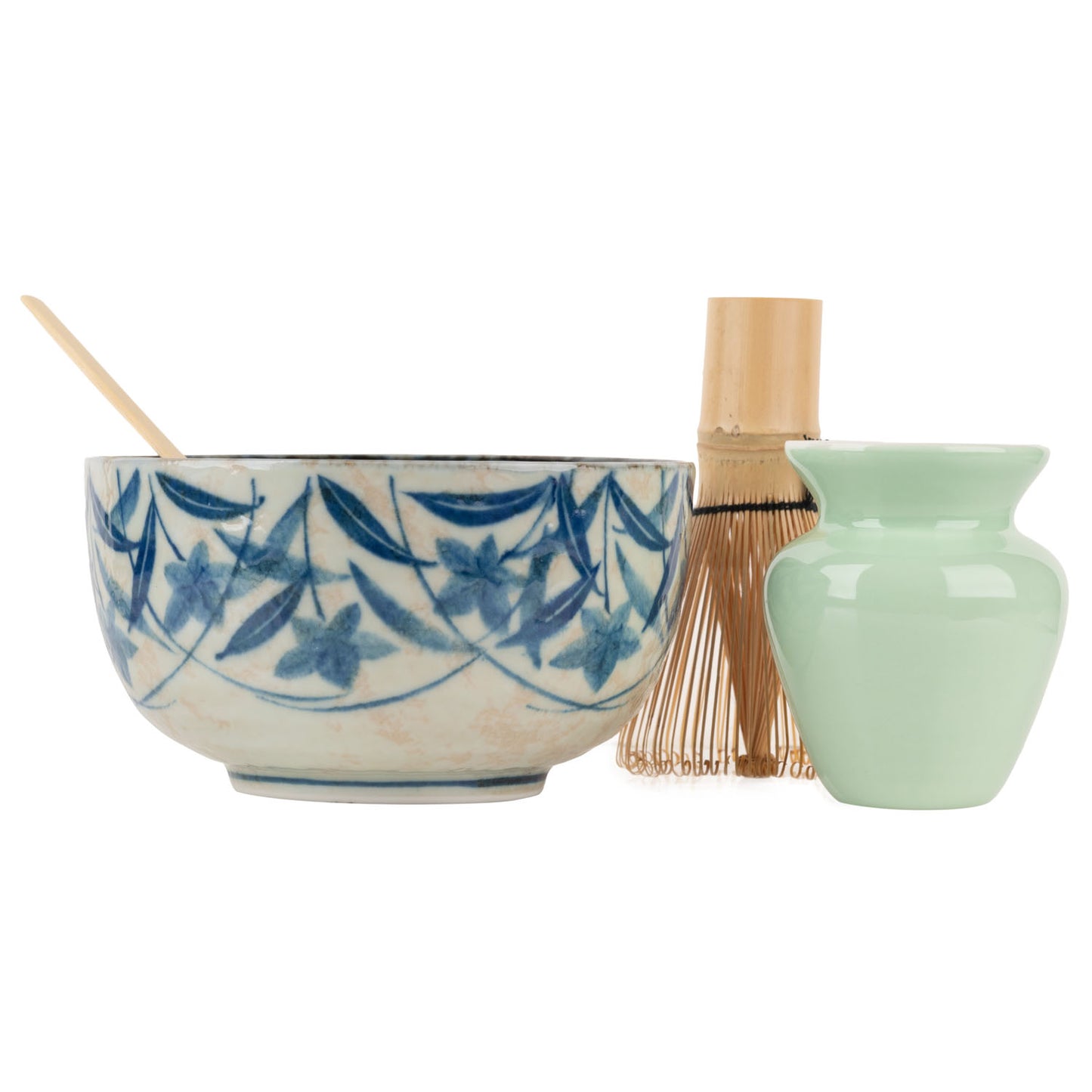 Kikyo Japanese Matcha Tea Bowl Gift Set side