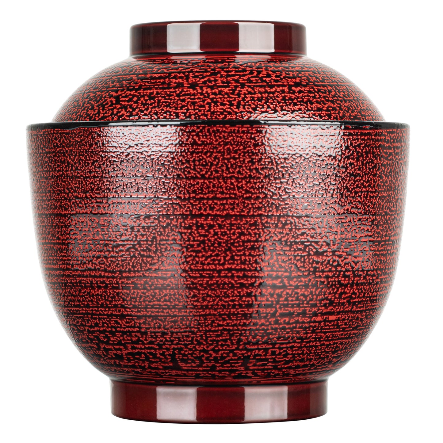 Kotobuki Japanese Lacquer Miso Soup Bowl and Lid side