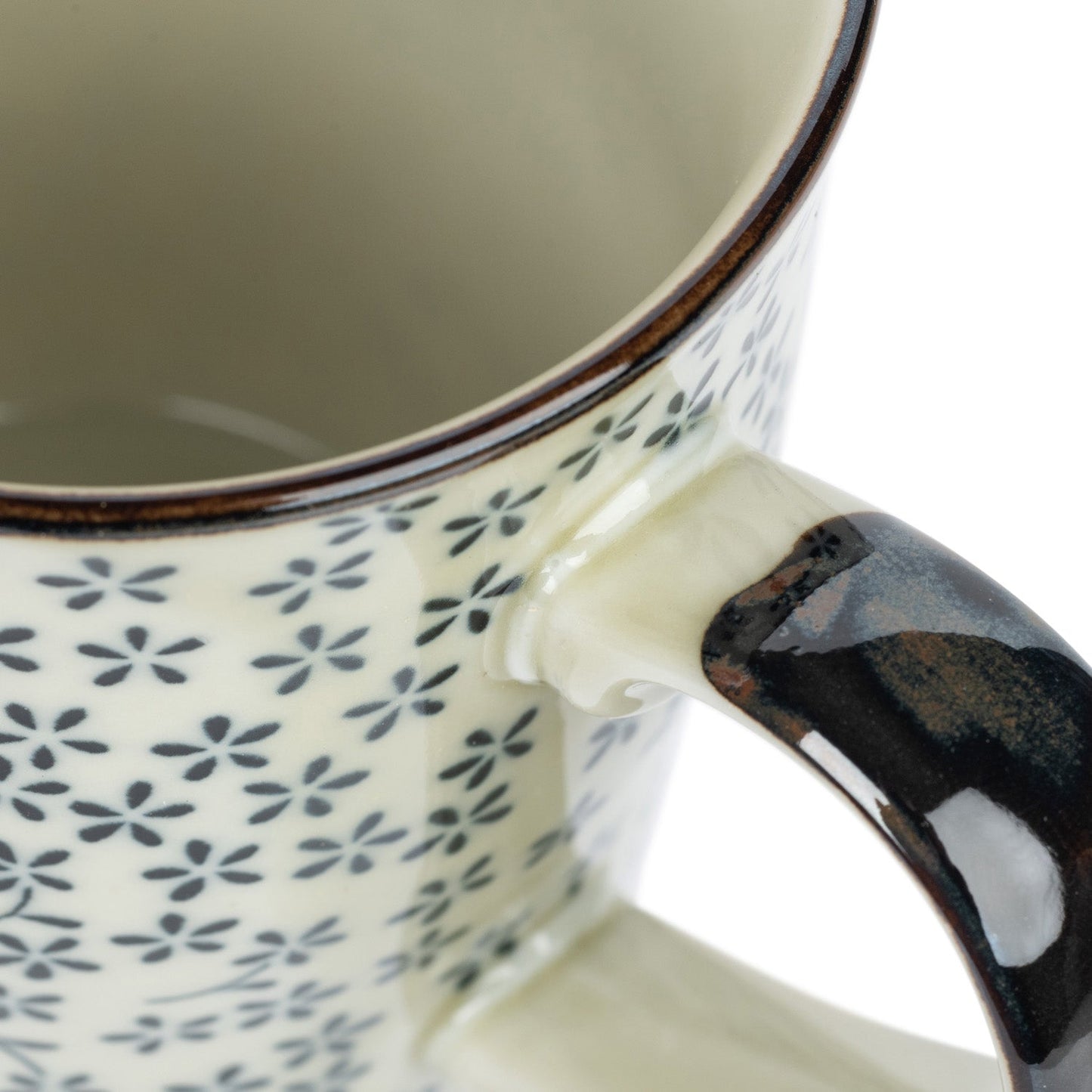 Kozome Aikobana Ceramic Japanese Tea Mug detail