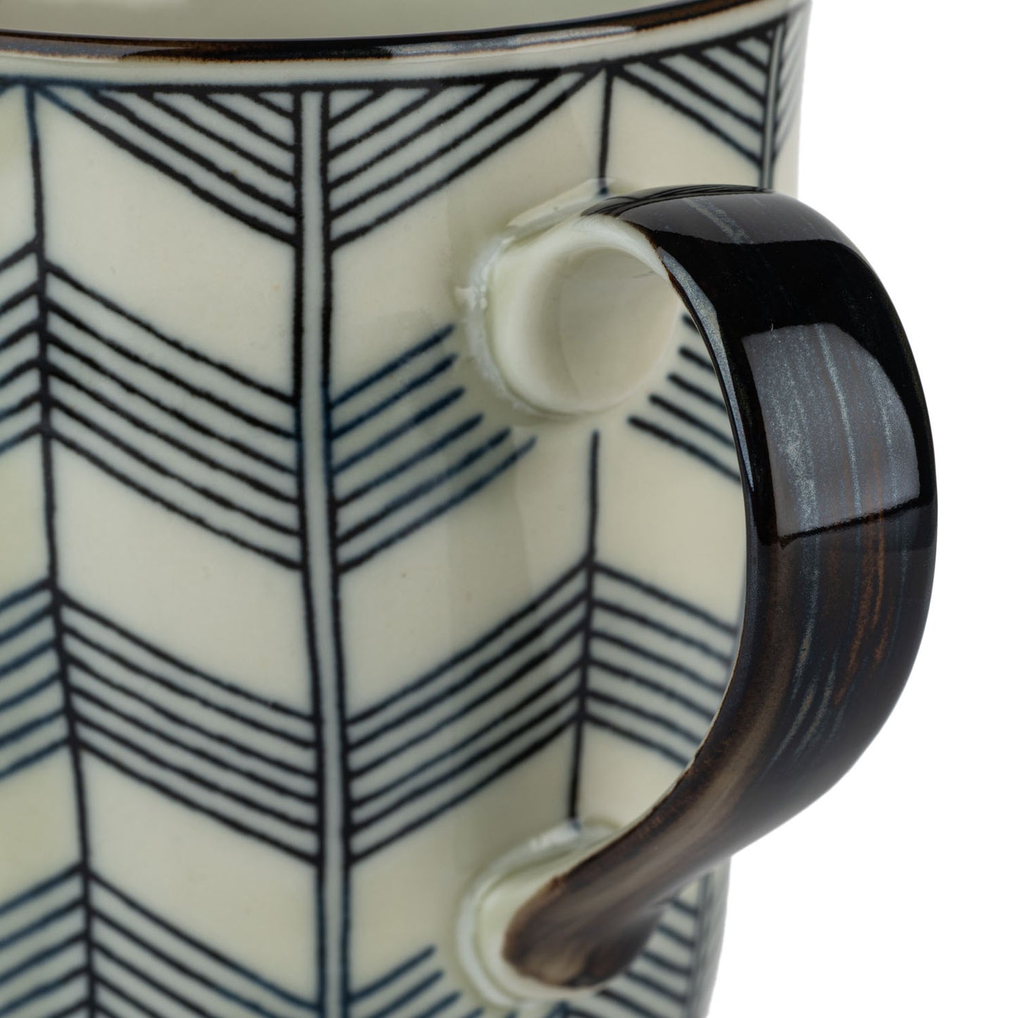 Kozome Yabane Japanese Tea Mug handle