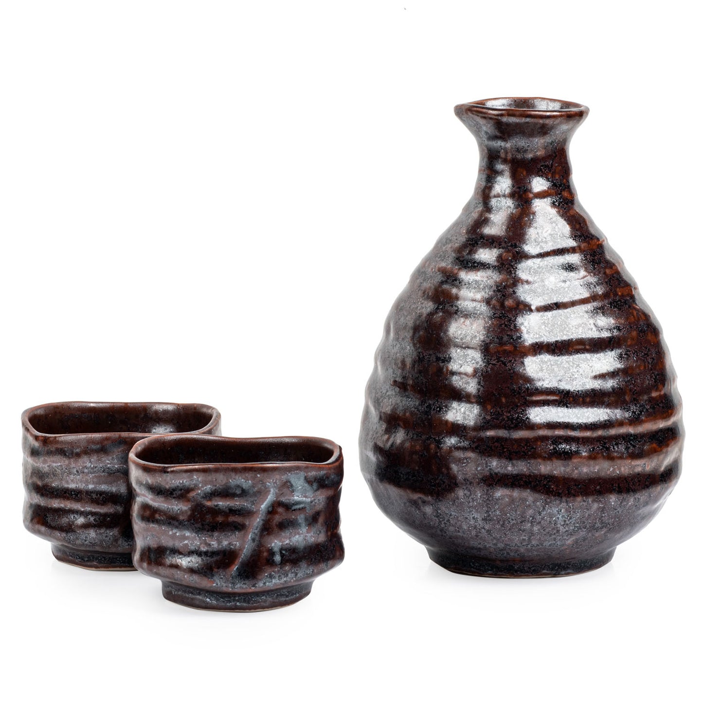 Kurotetsu Japanese Sake Pot and Cup Gift Set