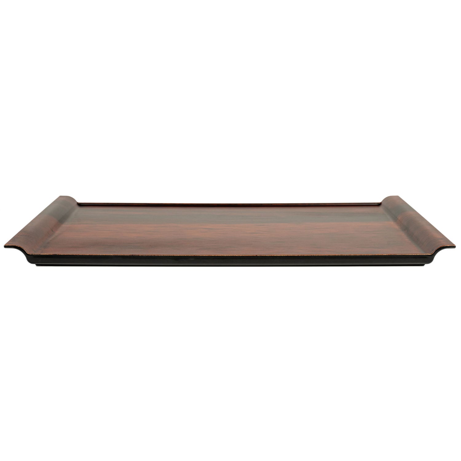 Large Brown Wood Effect Japanese Tray side