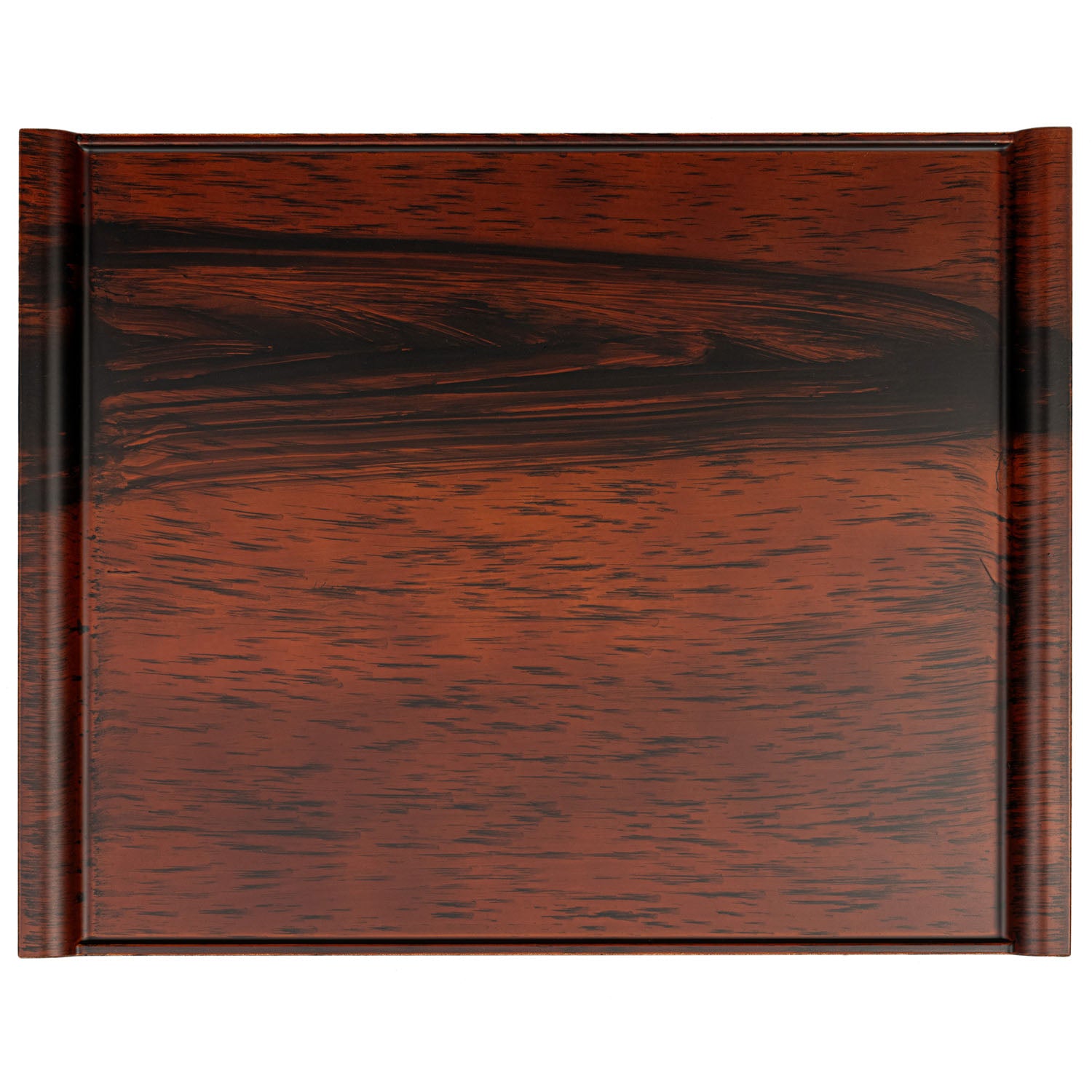 Large Brown Wood Effect Japanese Tray top