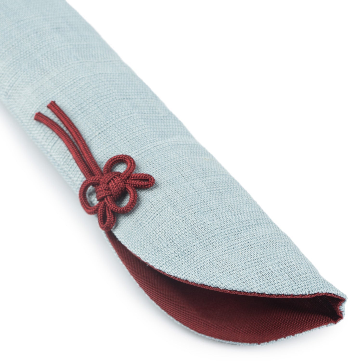 Light Blue Japanese Folding Fan Case open
