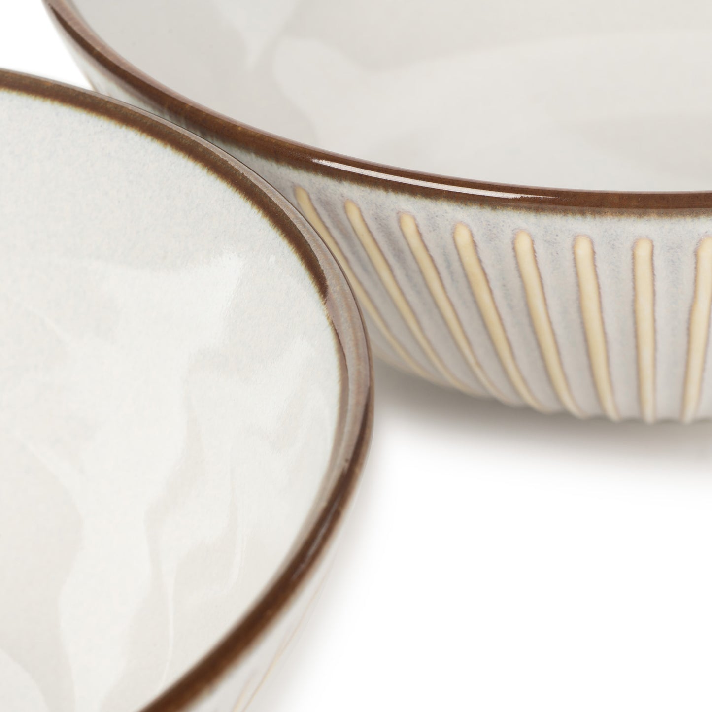 Light Grey Sendan Japanese Noodle Bowl Set detail