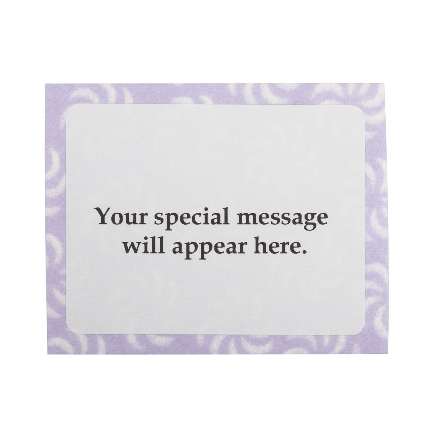 Lilac Echizen Washi Japanese Gift Tag message
