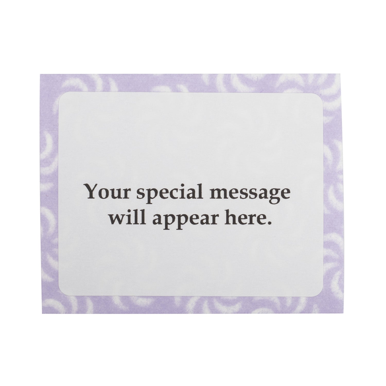 Lilac Echizen Washi Japanese Gift Tag message